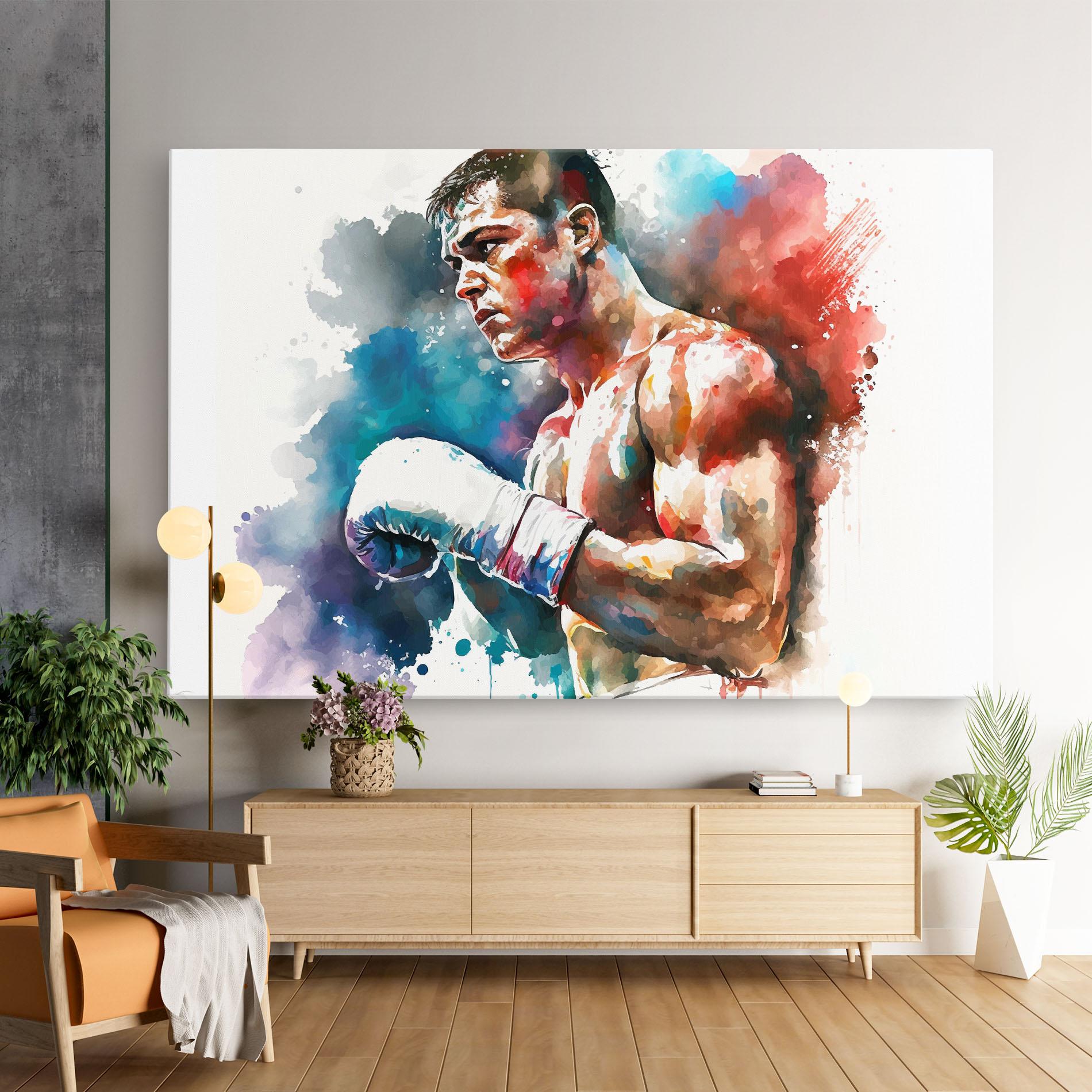 Tablou Canvas Boxing Red Blue mockup 9