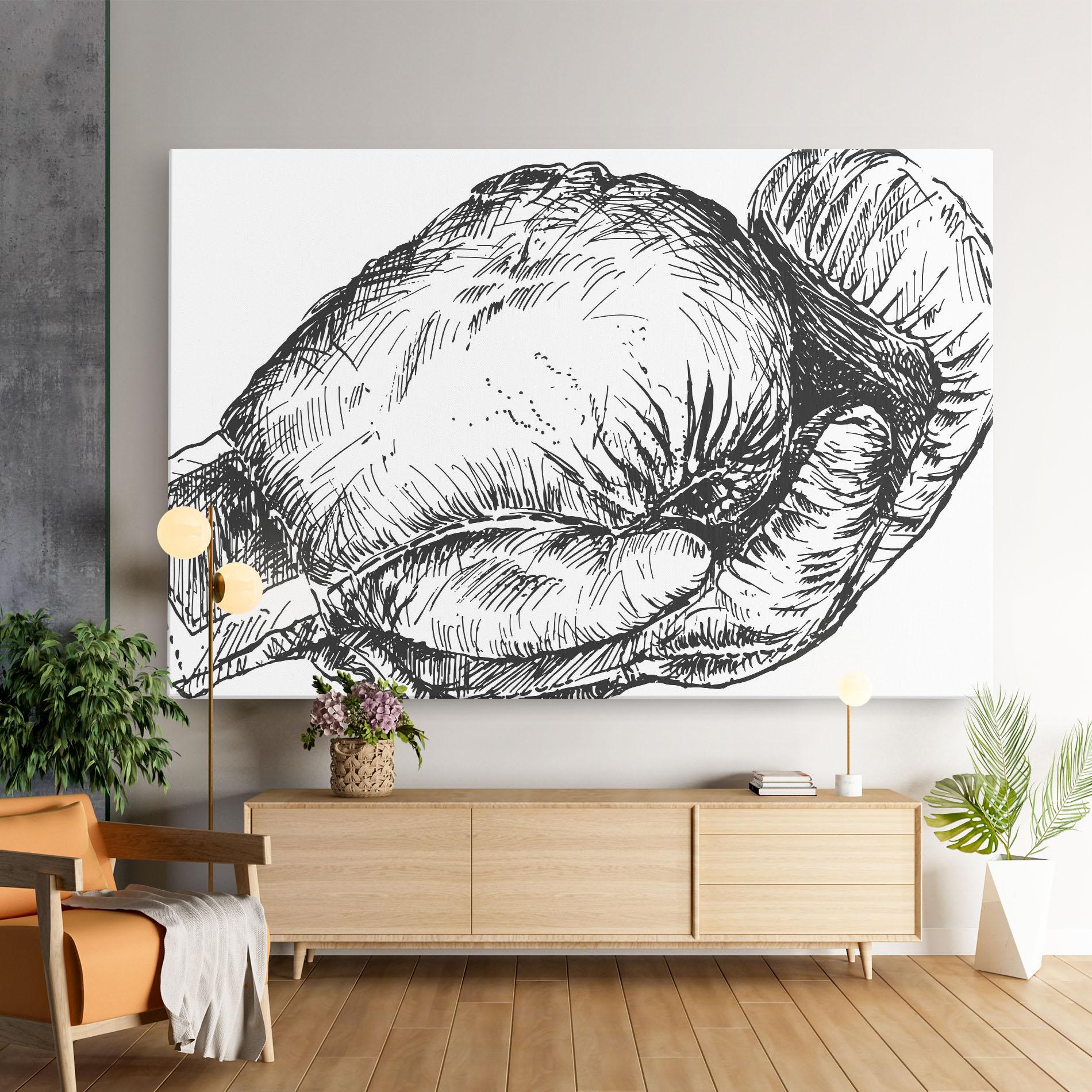 Tablou Canvas Grey Line Glove mockup 9