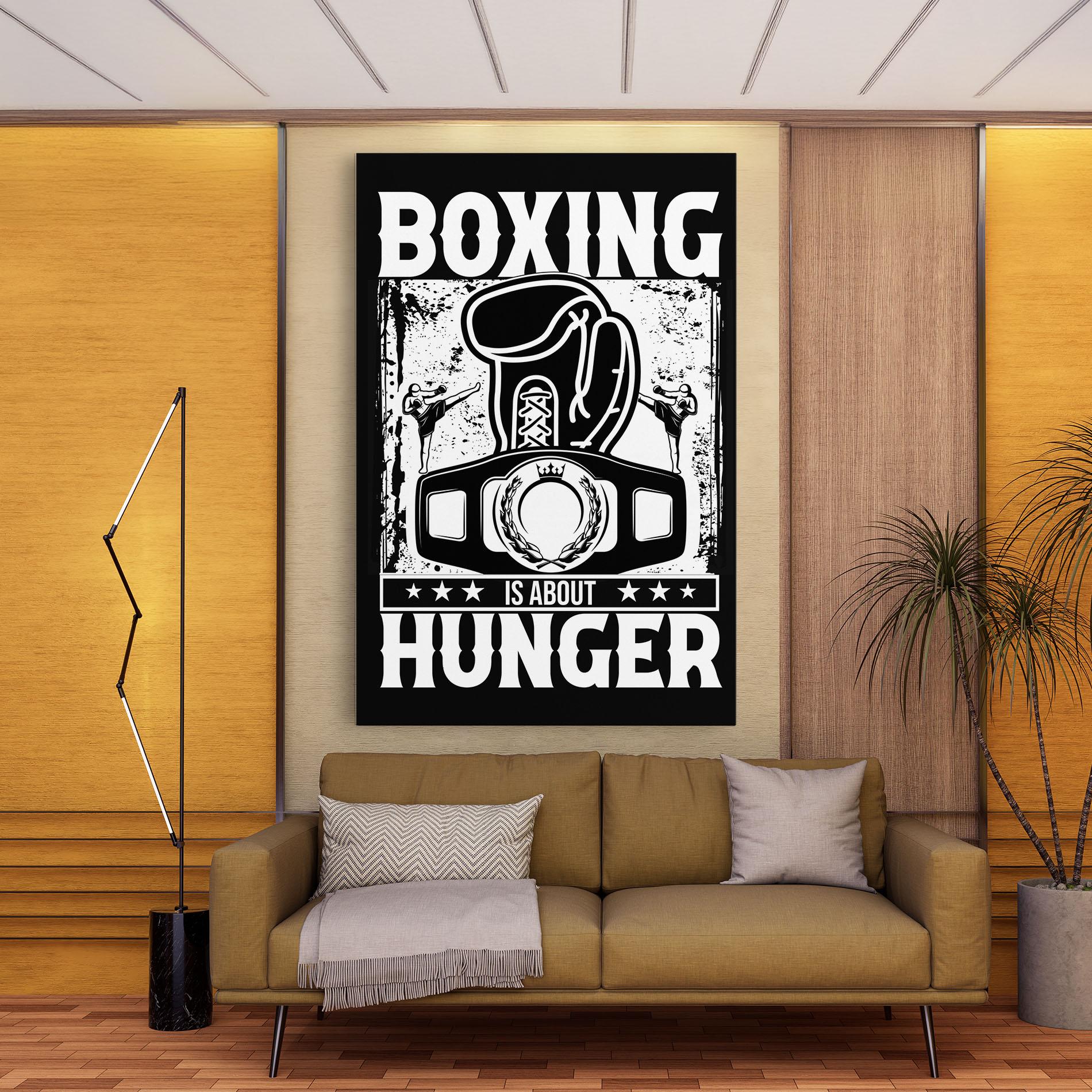 Tablou Canvas Boxing Hunger mockup 9