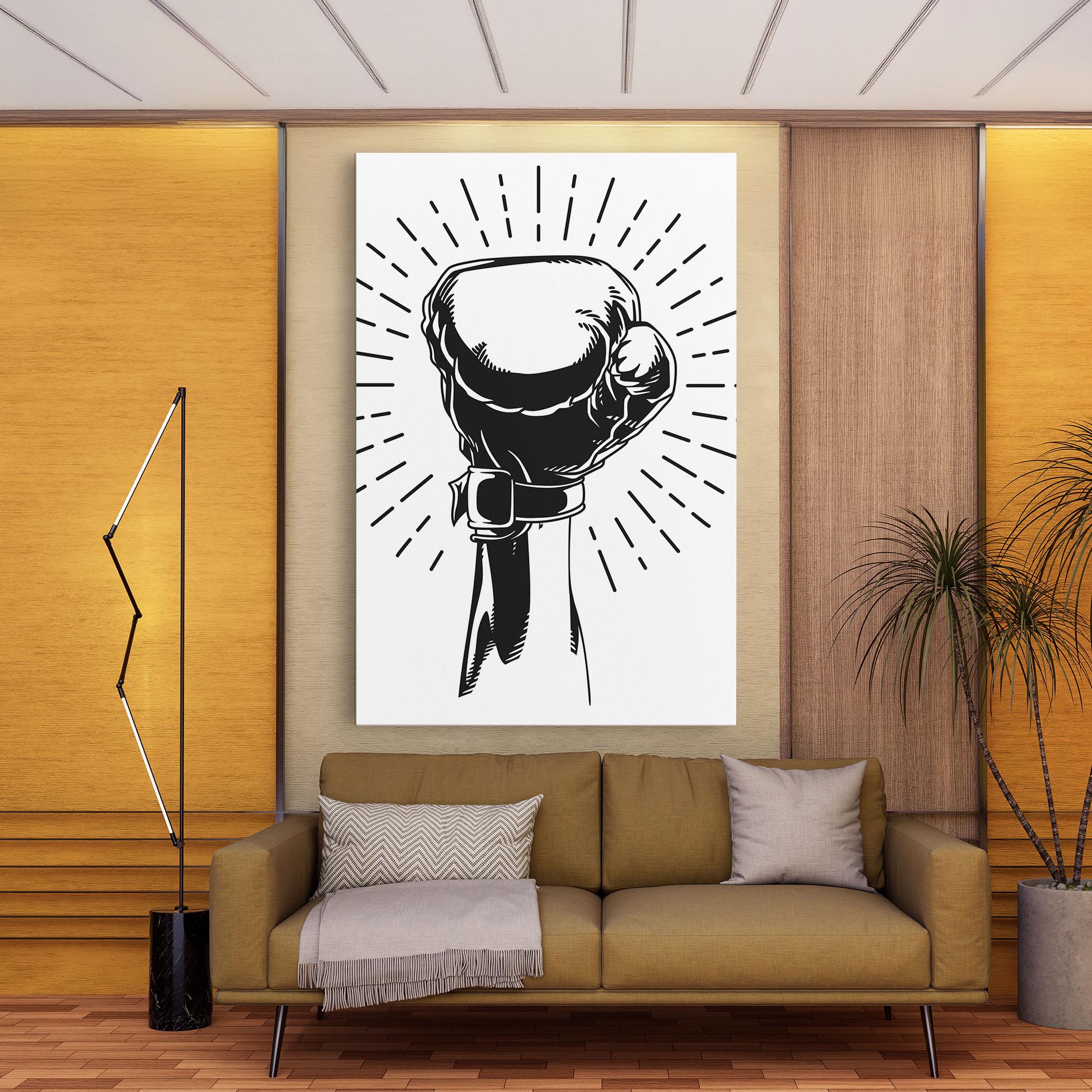 Tablou Canvas White Hand Boxing mockup 9