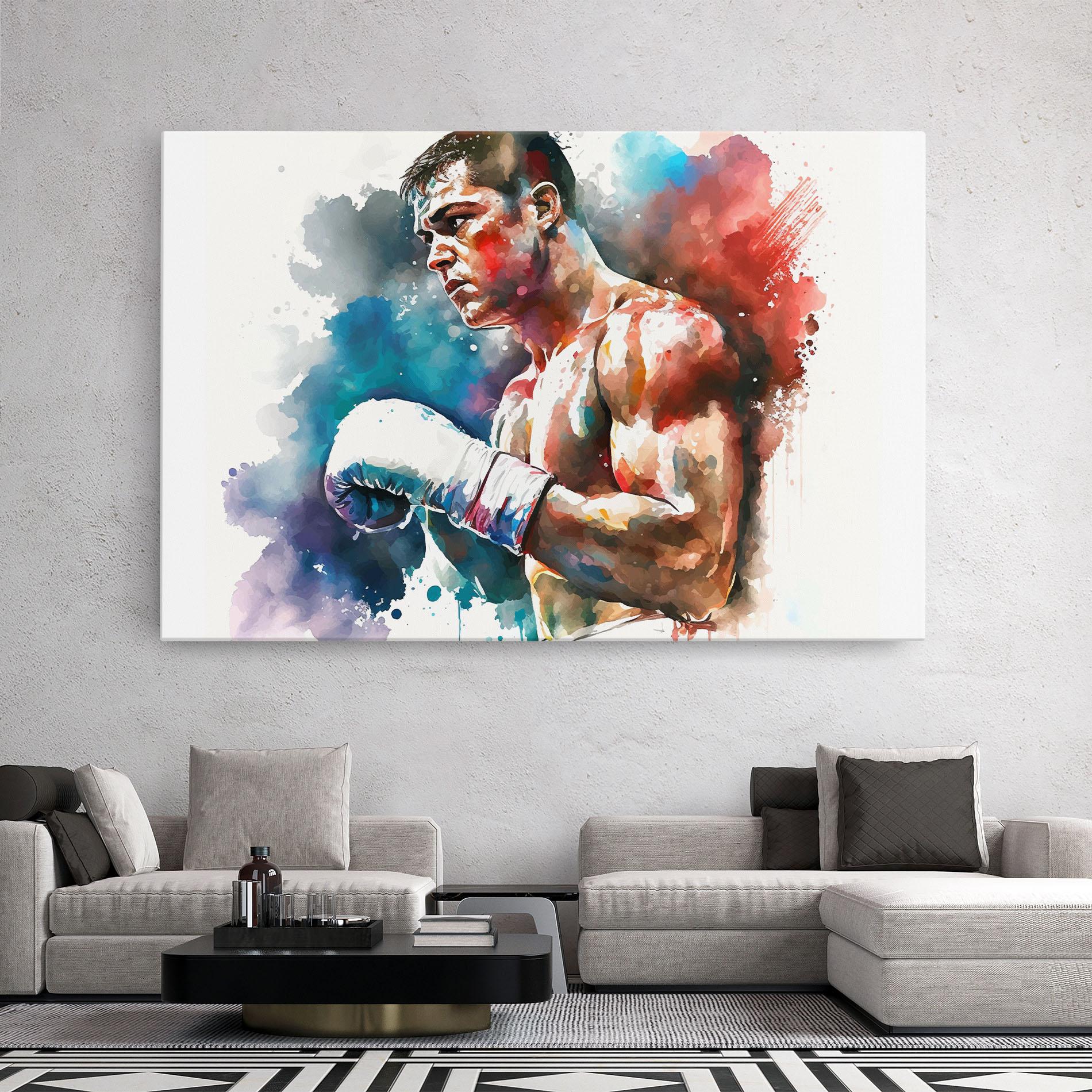 Tablou Canvas Boxing Red Blue mockup 2