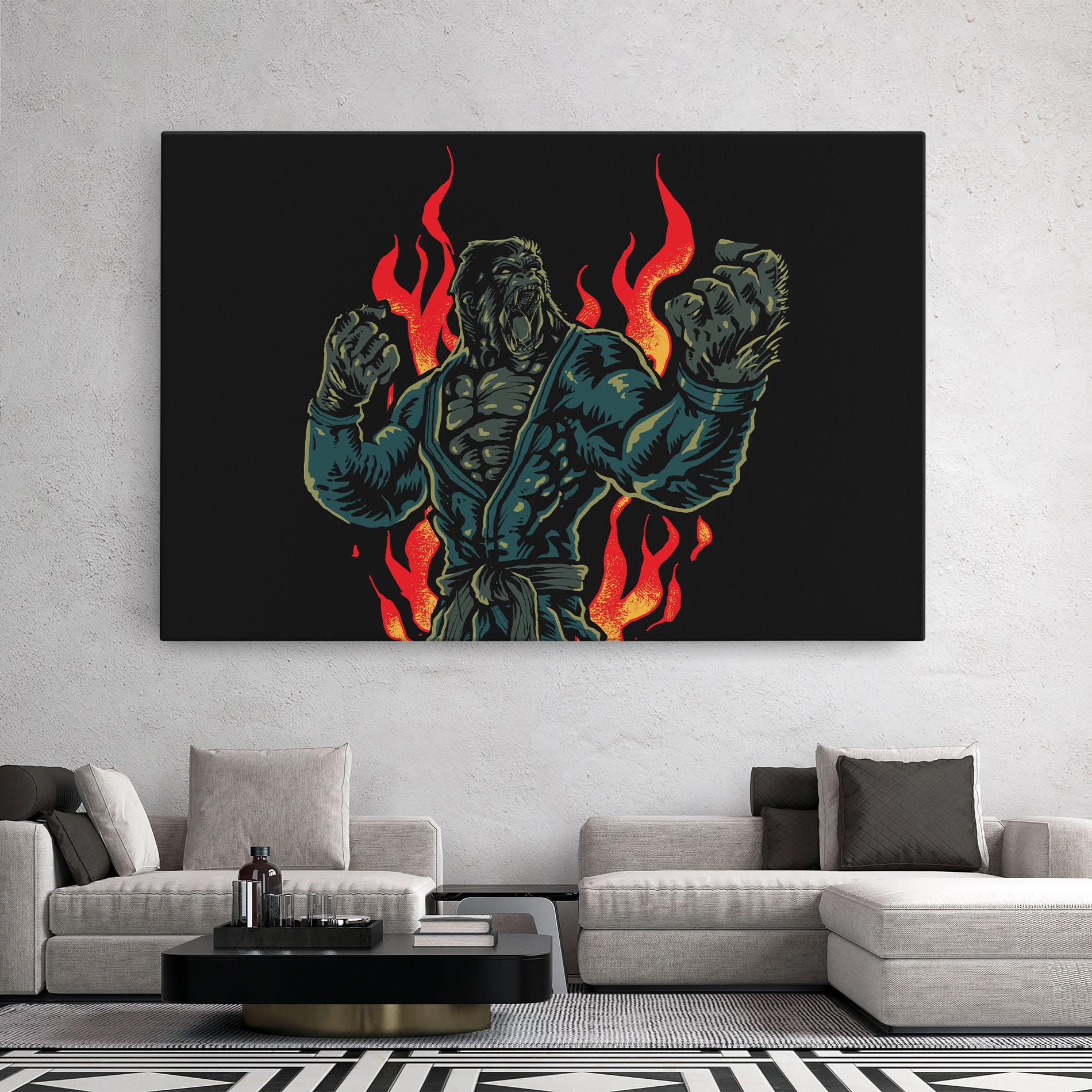 Tablou Canvas Gorilla Box Fighter mockup 2