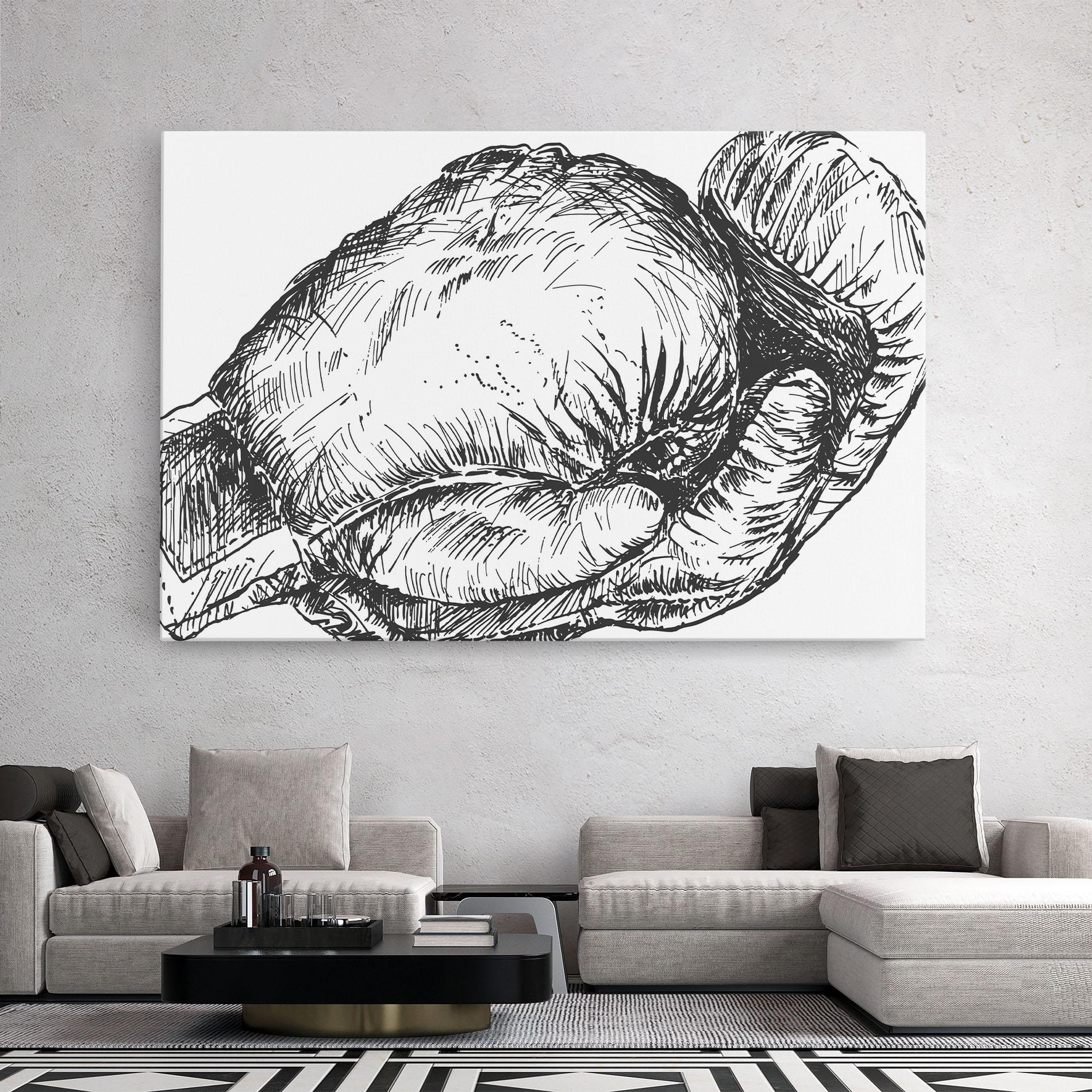 Tablou Canvas Grey Line Glove mockup 2