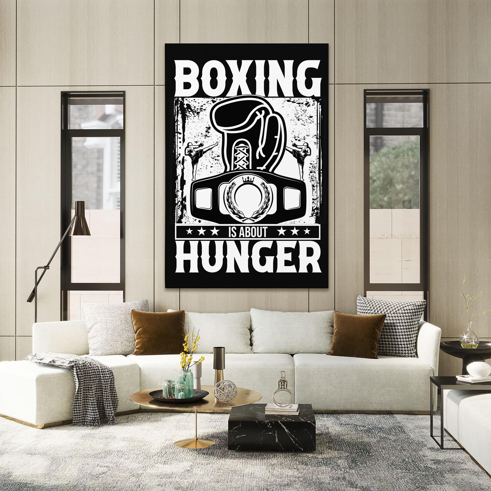 Tablou Canvas Boxing Hunger mockup 2
