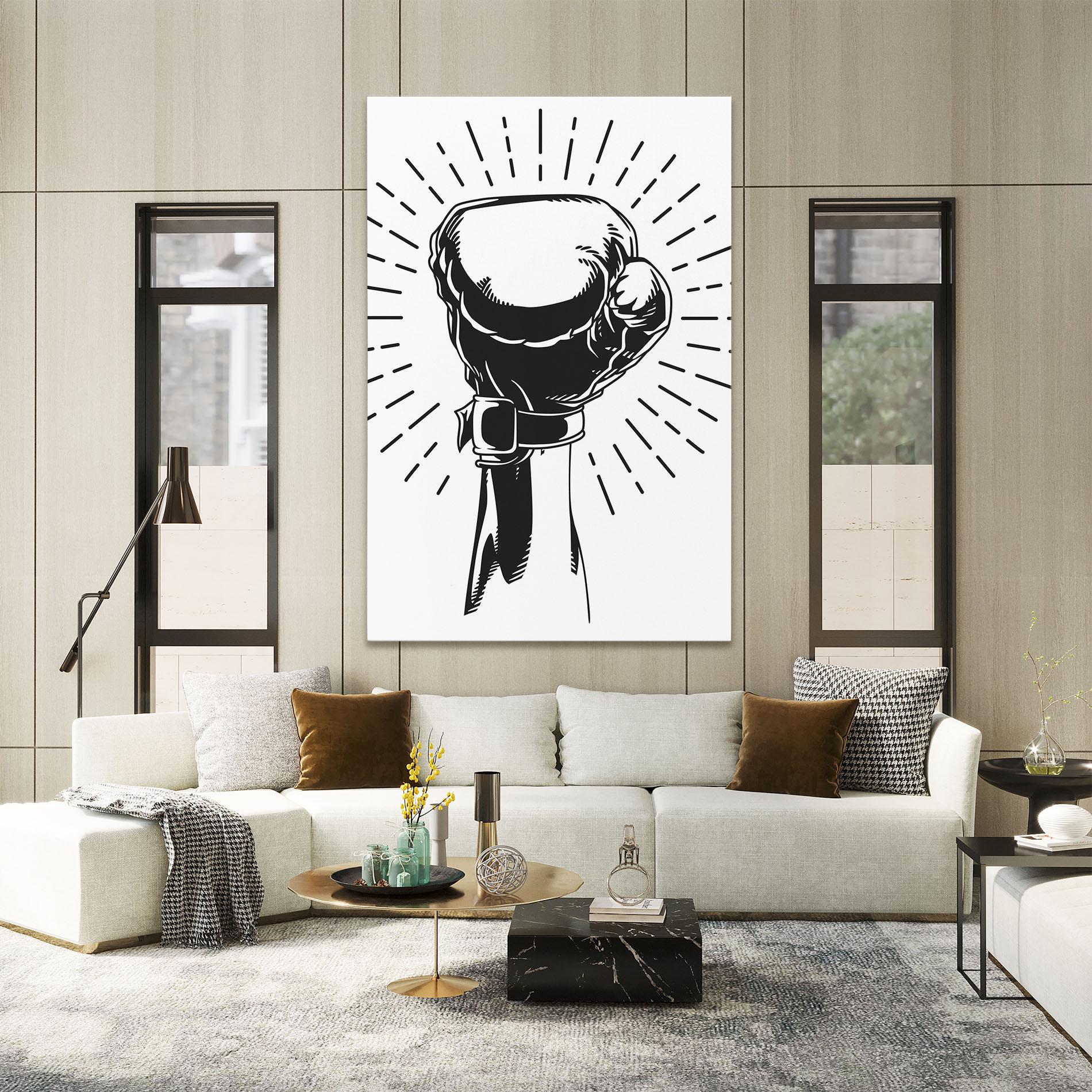 Tablou Canvas White Hand Boxing mockup 2