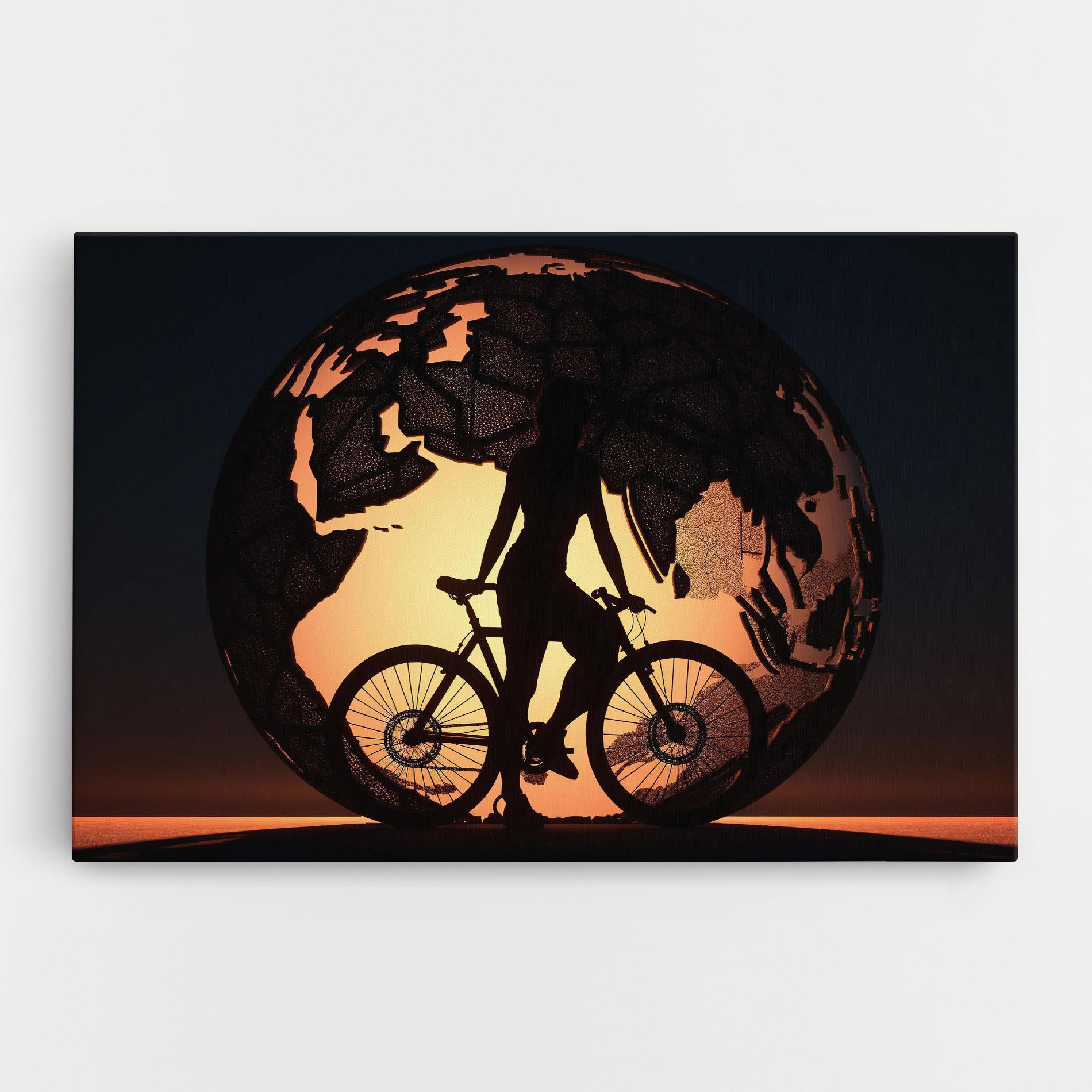 Tablou Canvas Globe Riding World mockup 0