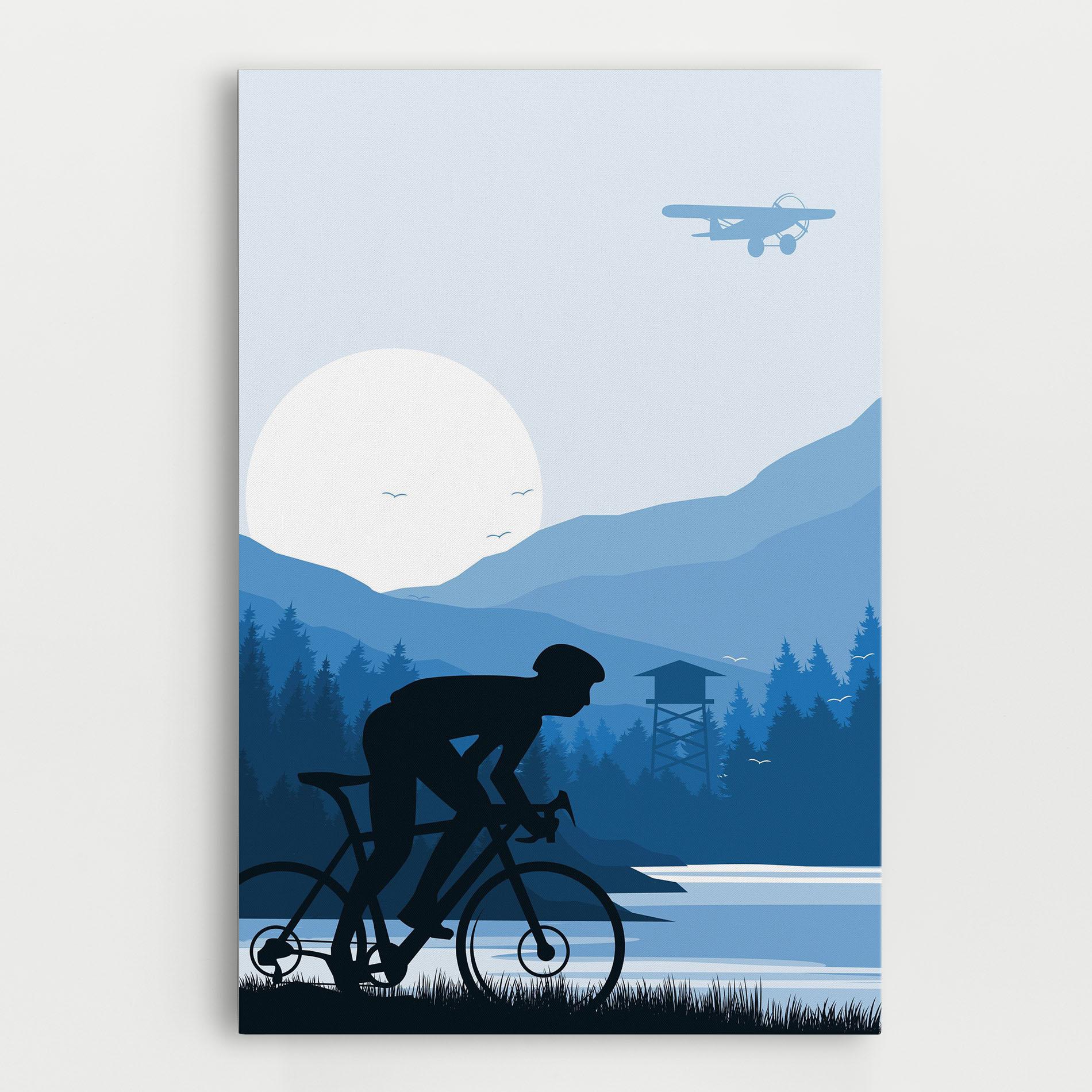 Tablou Canvas Blue Light Bike mockup 0