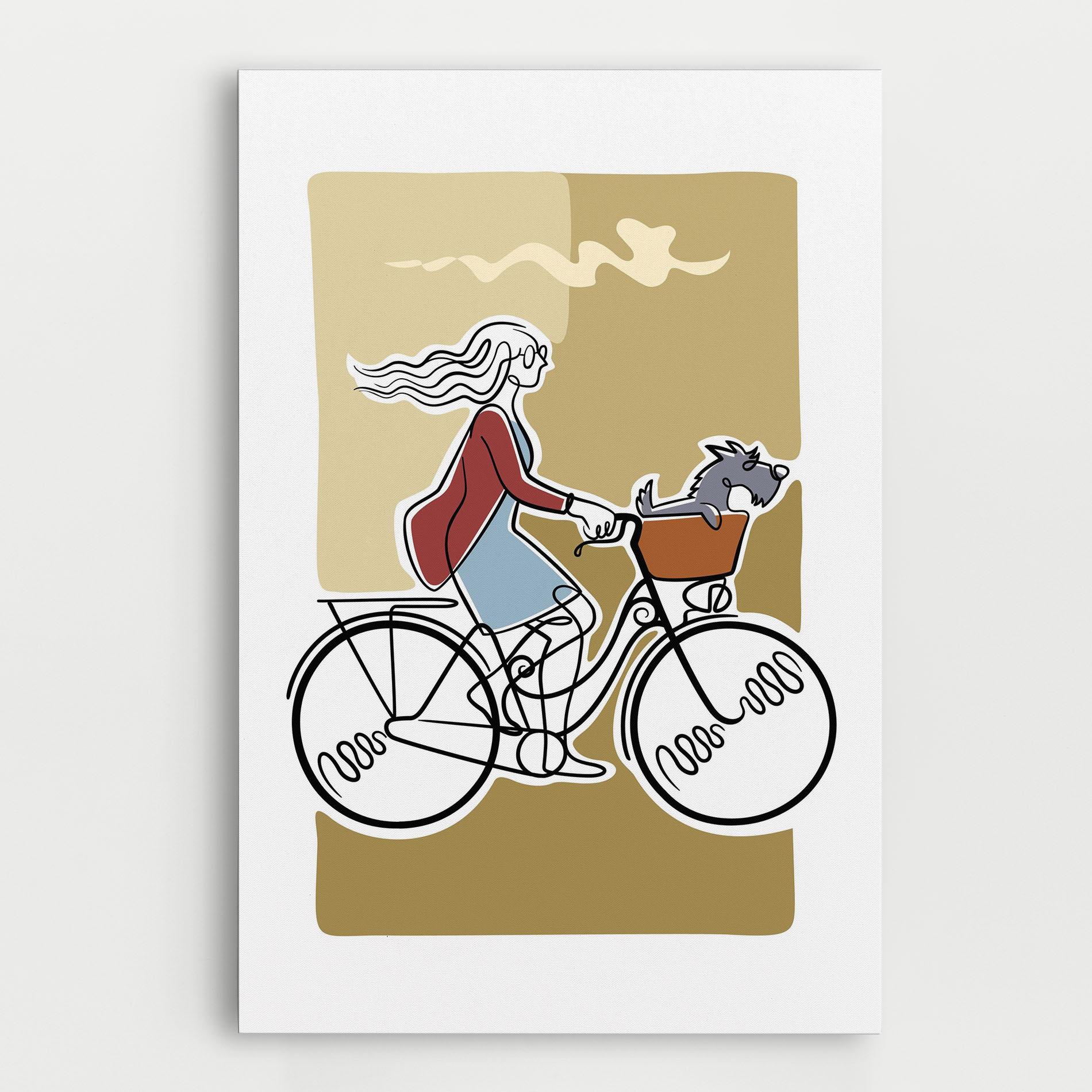 Tablou Canvas Dog On Bike mockup 0