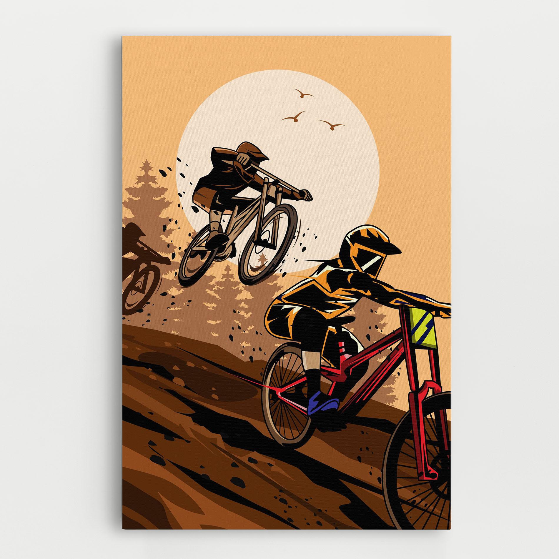 Tablou Canvas Downhill Bike mockup 0