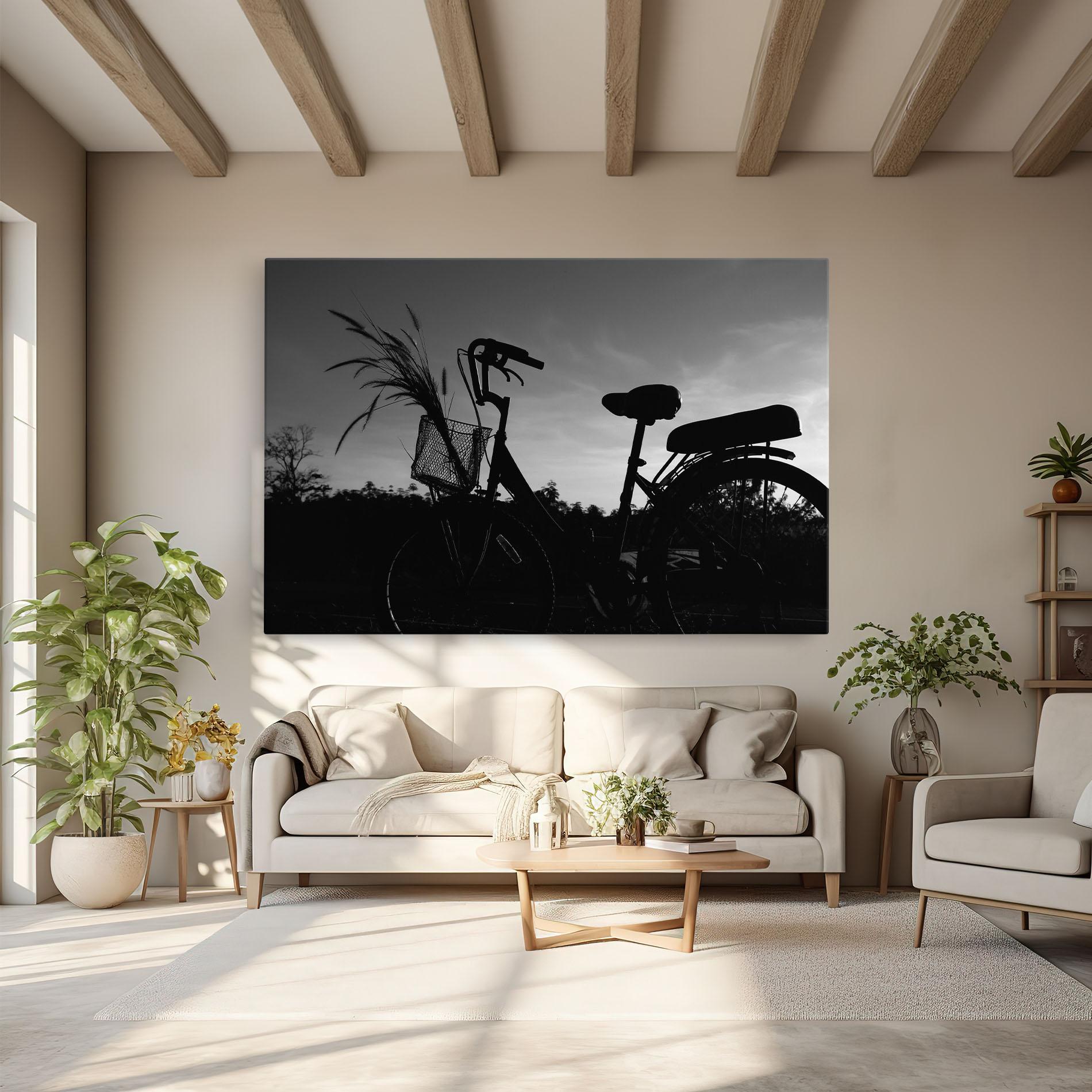 Tablou Canvas Black Bike Shilouette mockup 6