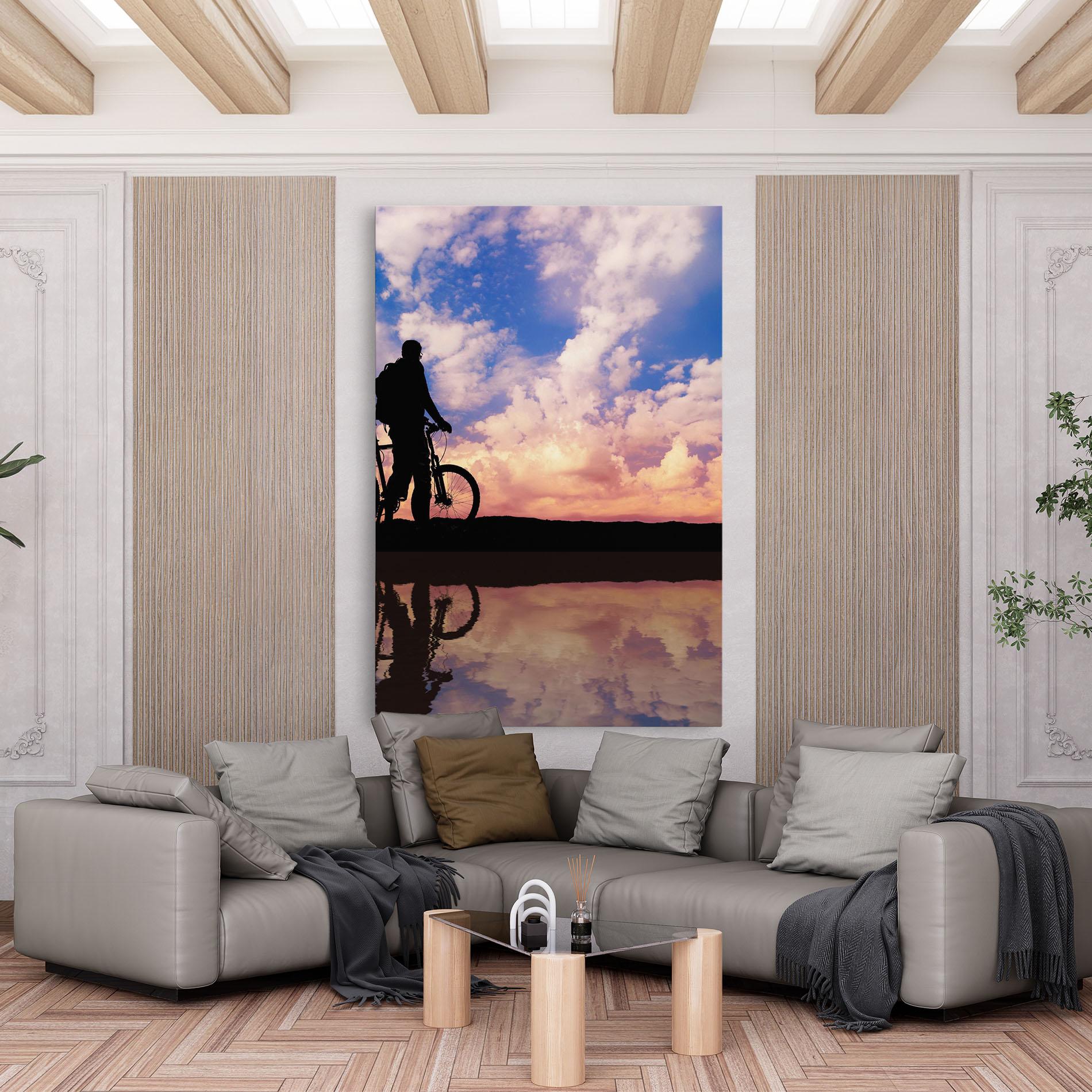 Tablou Canvas Bike Sunset mockup 6