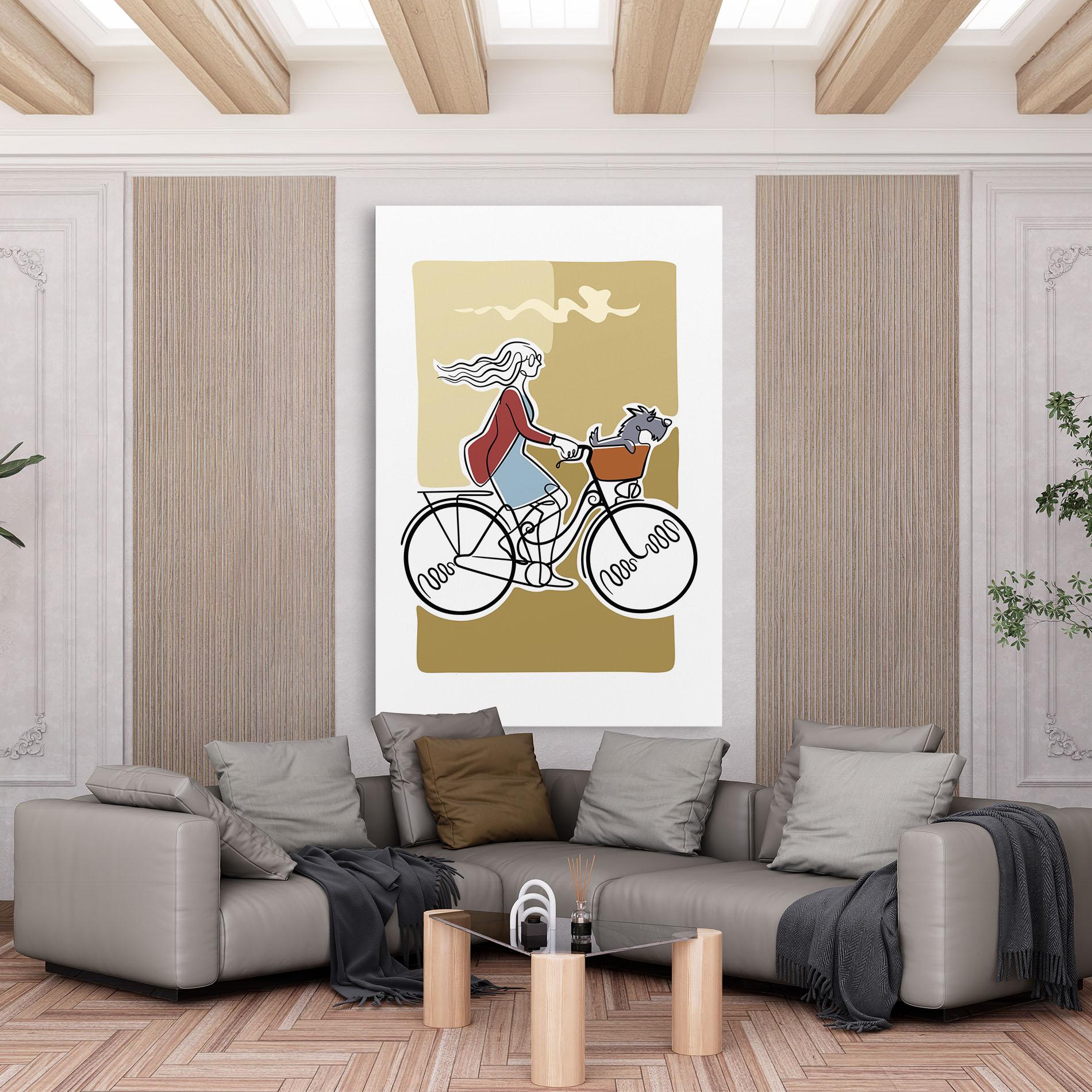 Tablou Canvas Dog On Bike mockup 6