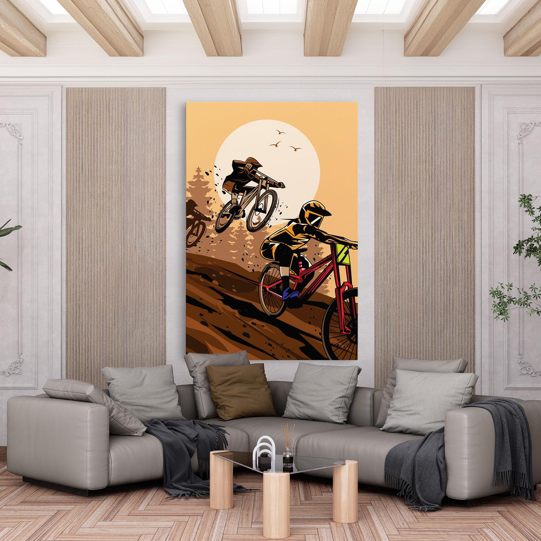 Tablou Canvas Downhill Bike mockup 6
