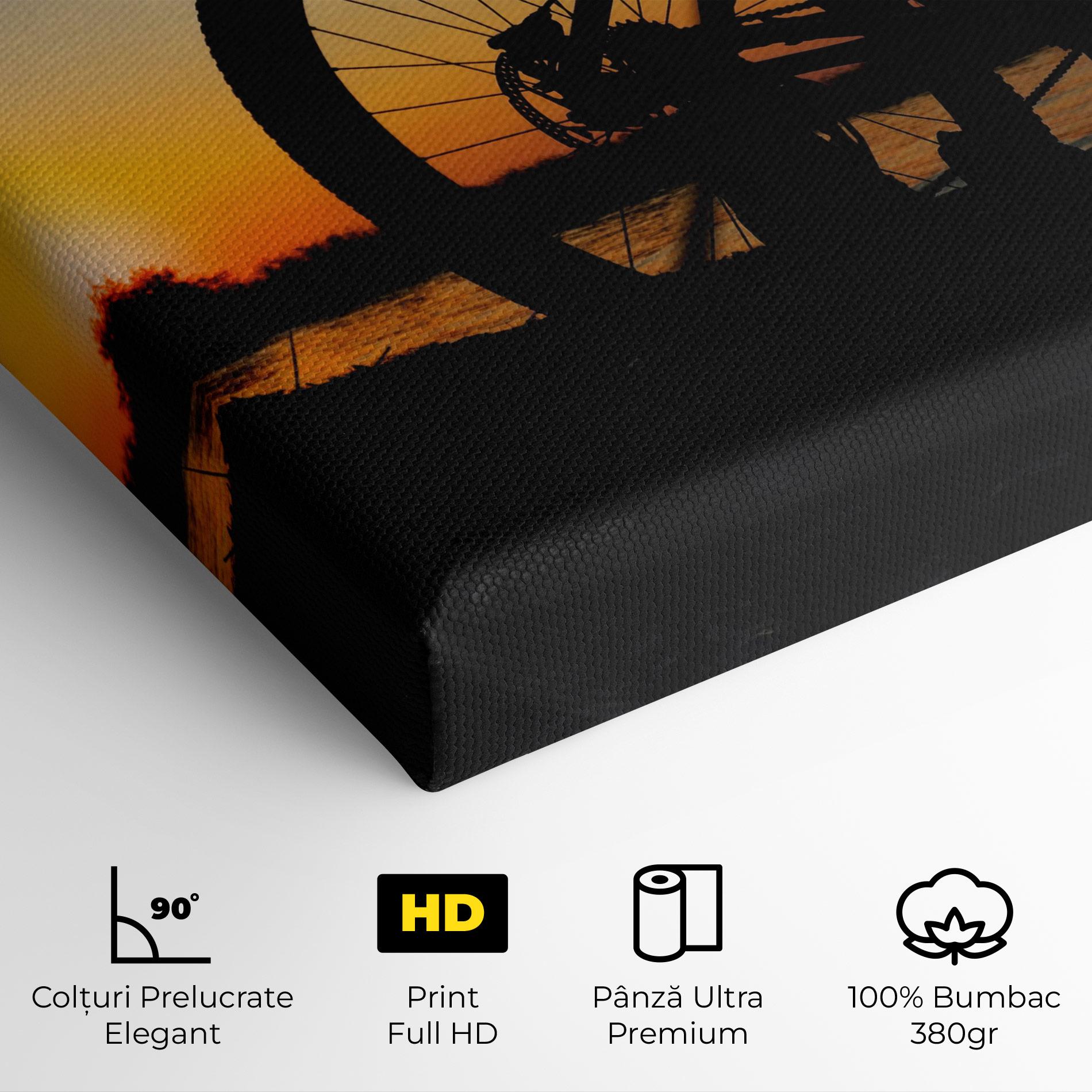 Tablou Canvas Beach Bike Silhouette mockup 4