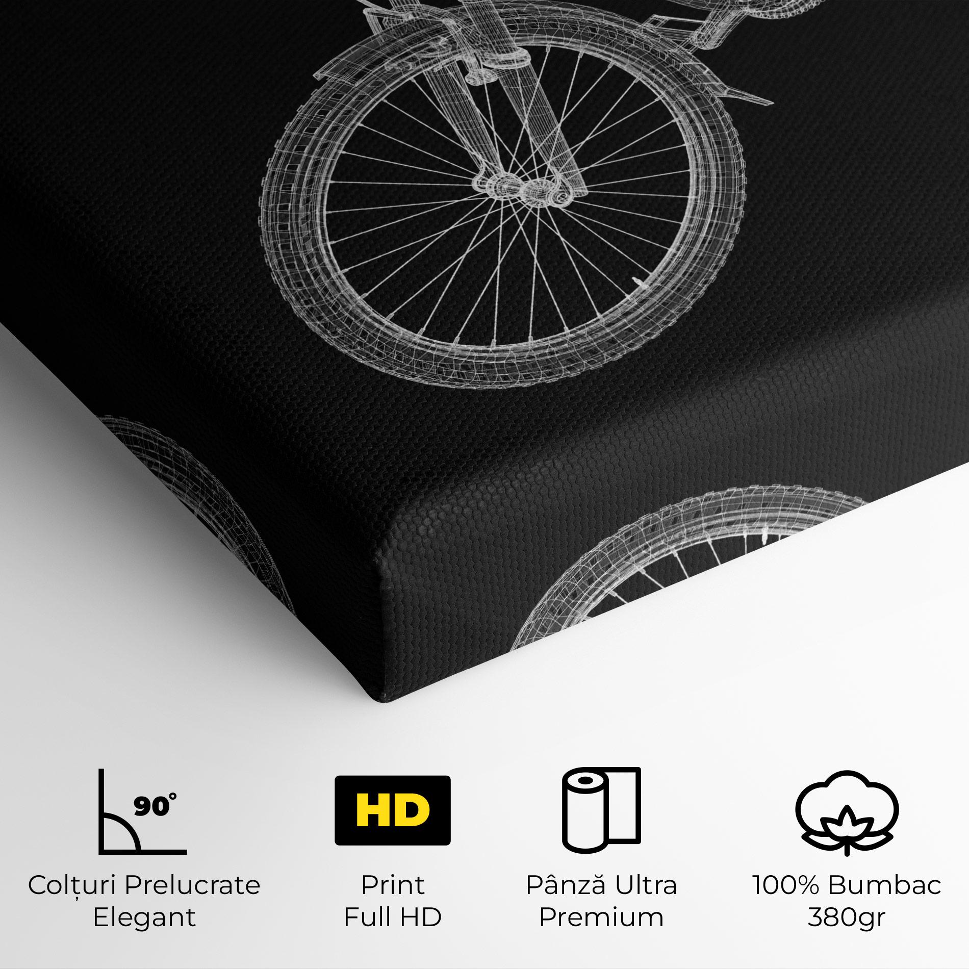 Tablou Canvas Bicycle 3d Model mockup 4