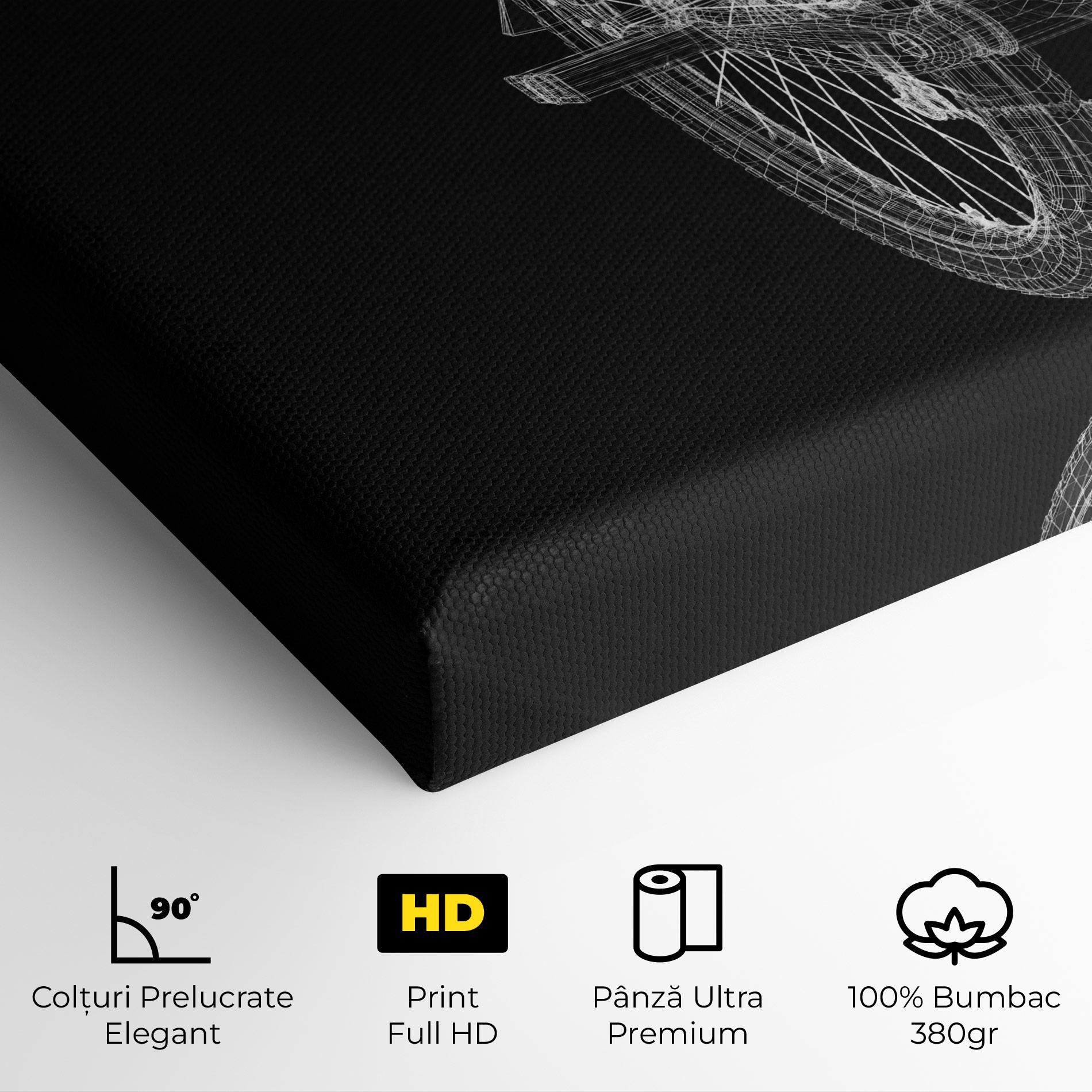 Tablou Canvas Bike Wire Model 3d mockup 4