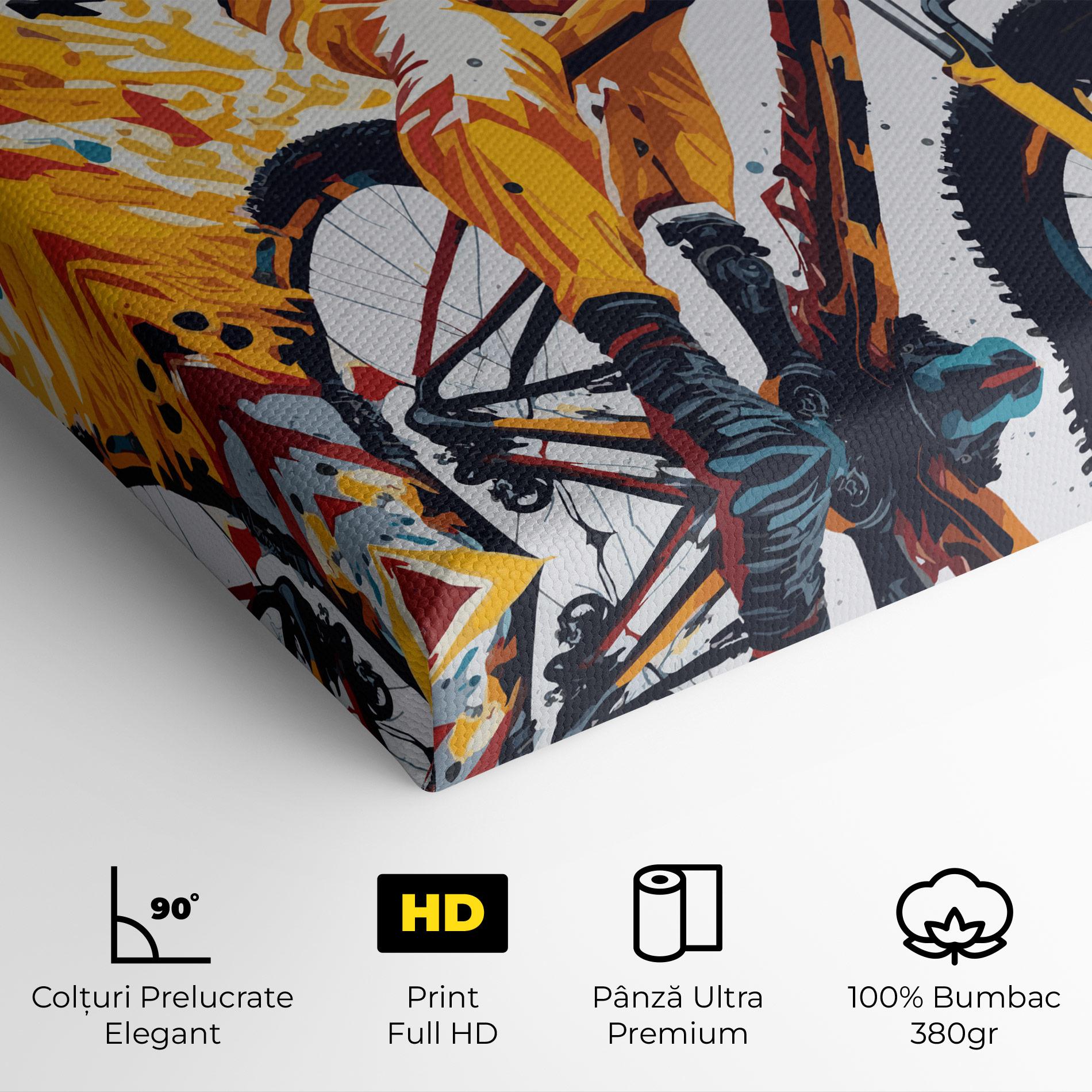 Tablou Canvas Yellow Bike Art mockup 4