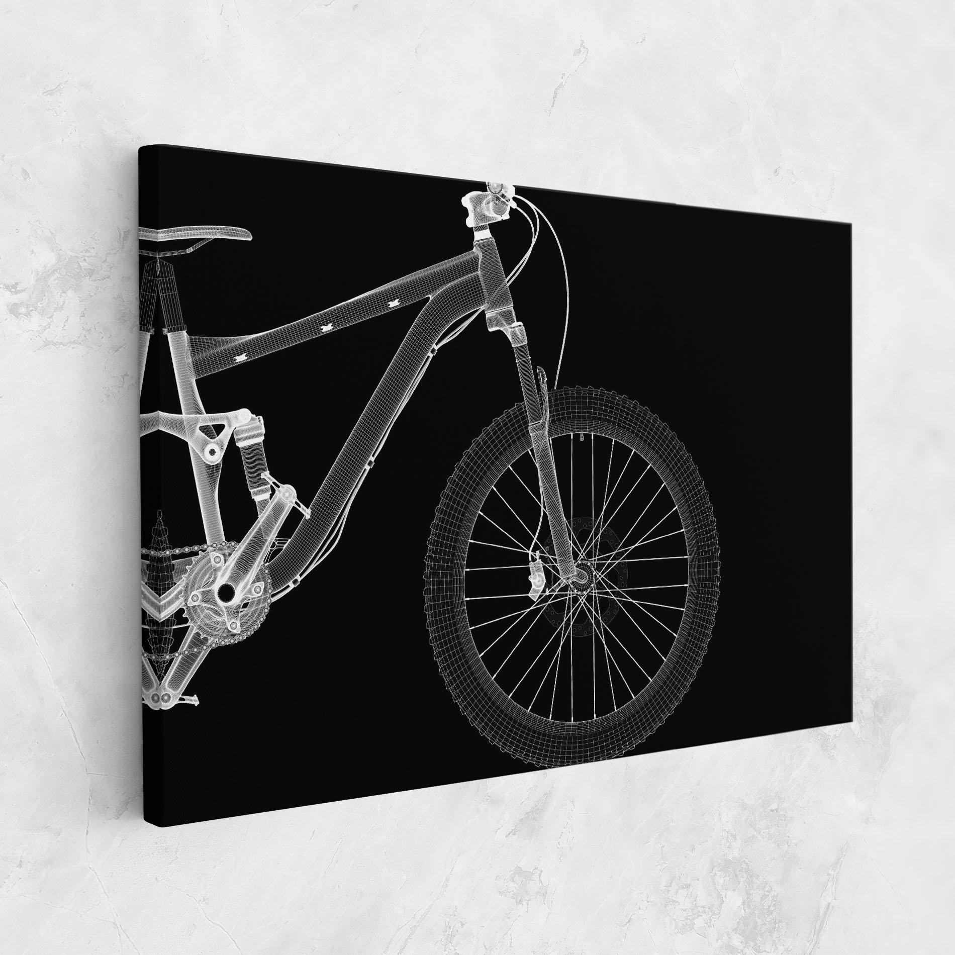 Tablou Canvas 3d White Model Bike mockup 1