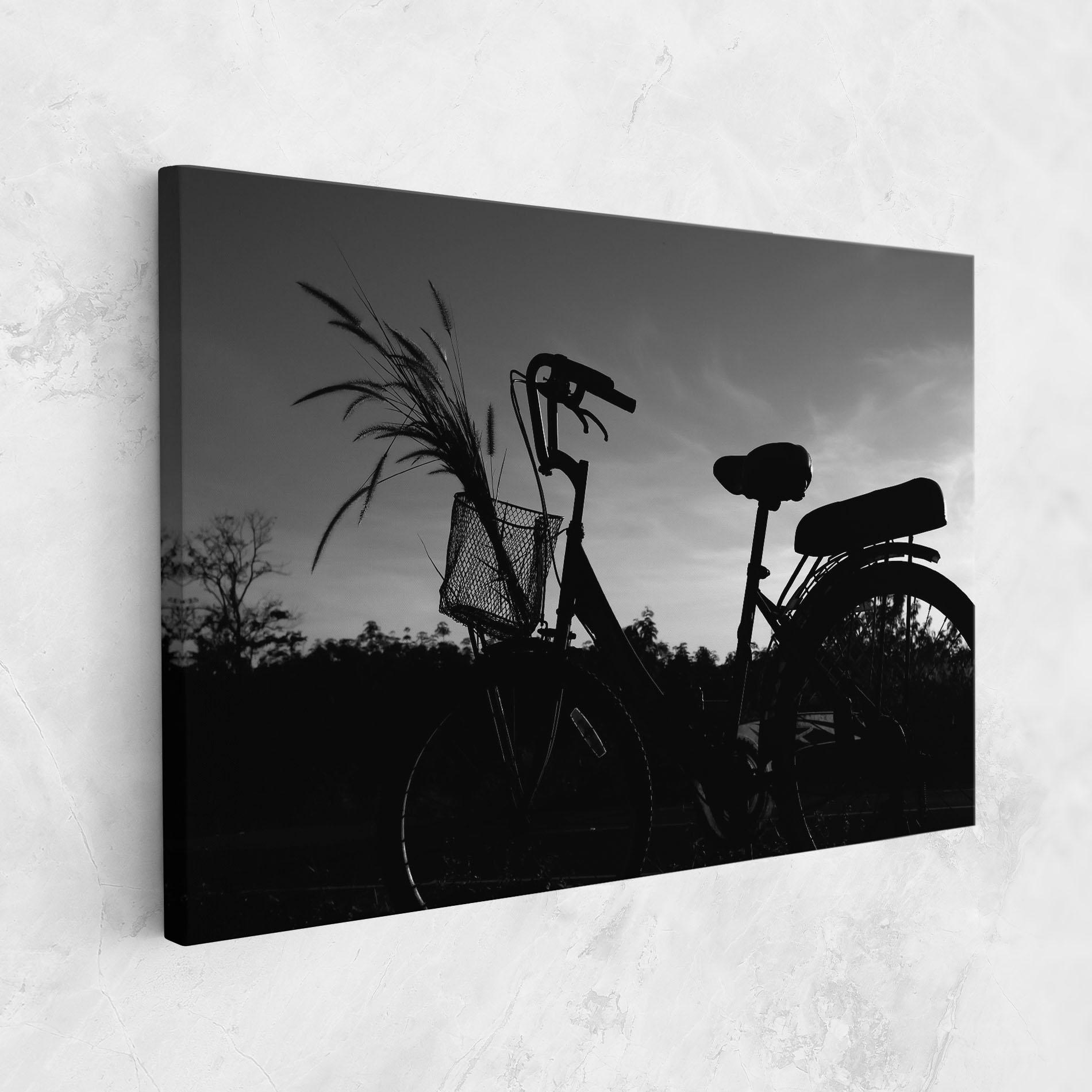 Tablou Canvas Black Bike Shilouette mockup 1