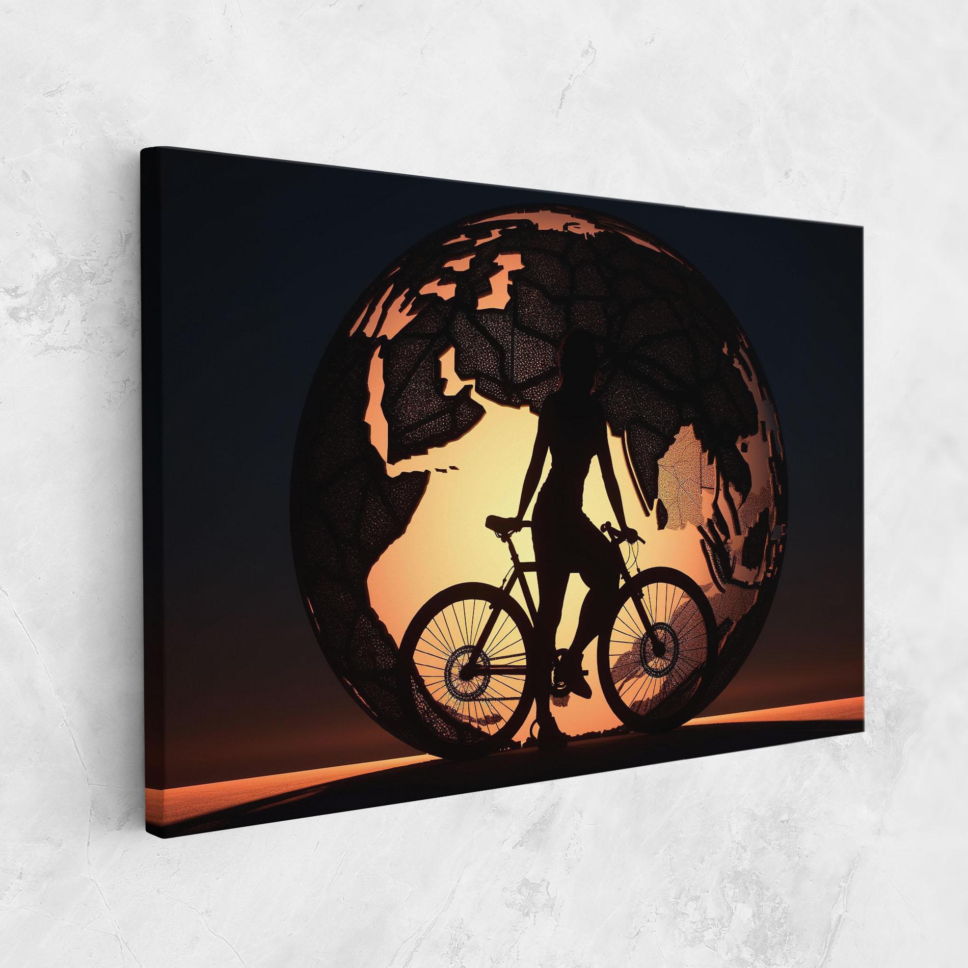 Tablou Canvas Globe Riding World mockup 1