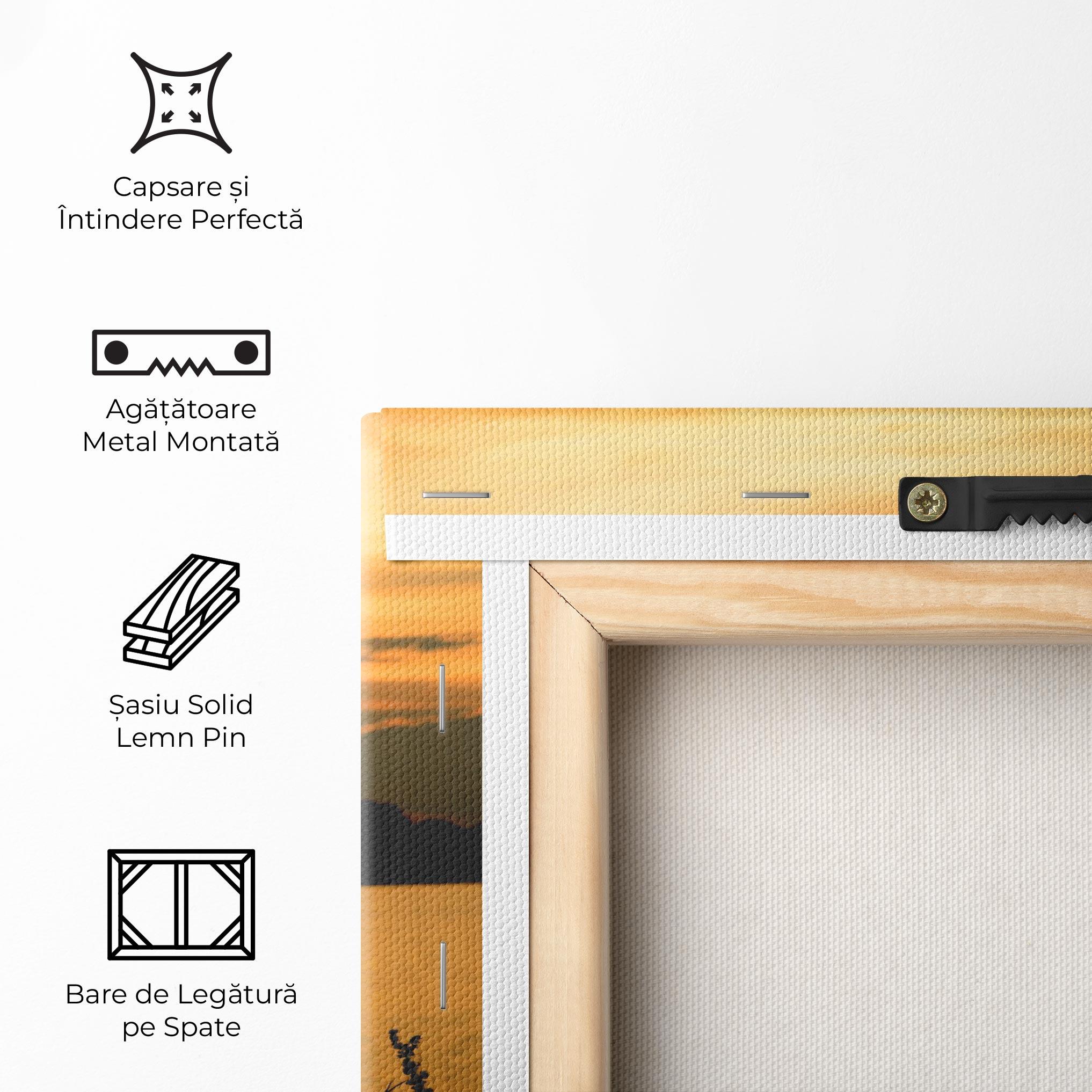 Tablou Canvas Bicycle Sunset Silhouette mockup 5