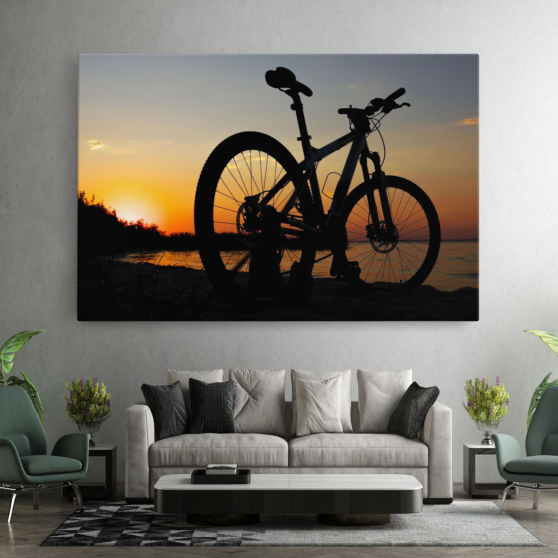 Beach Bike Silhouette mockup 7