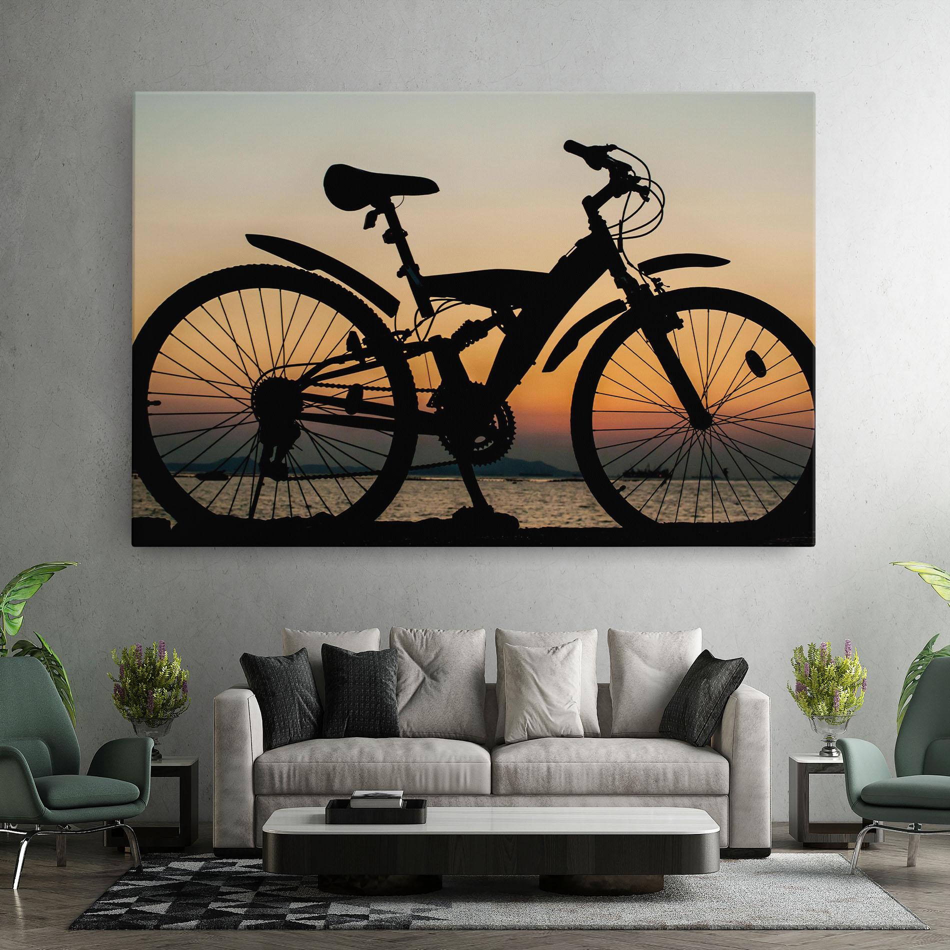 Tablou Canvas Beautiful Mtb Shilouette mockup 7