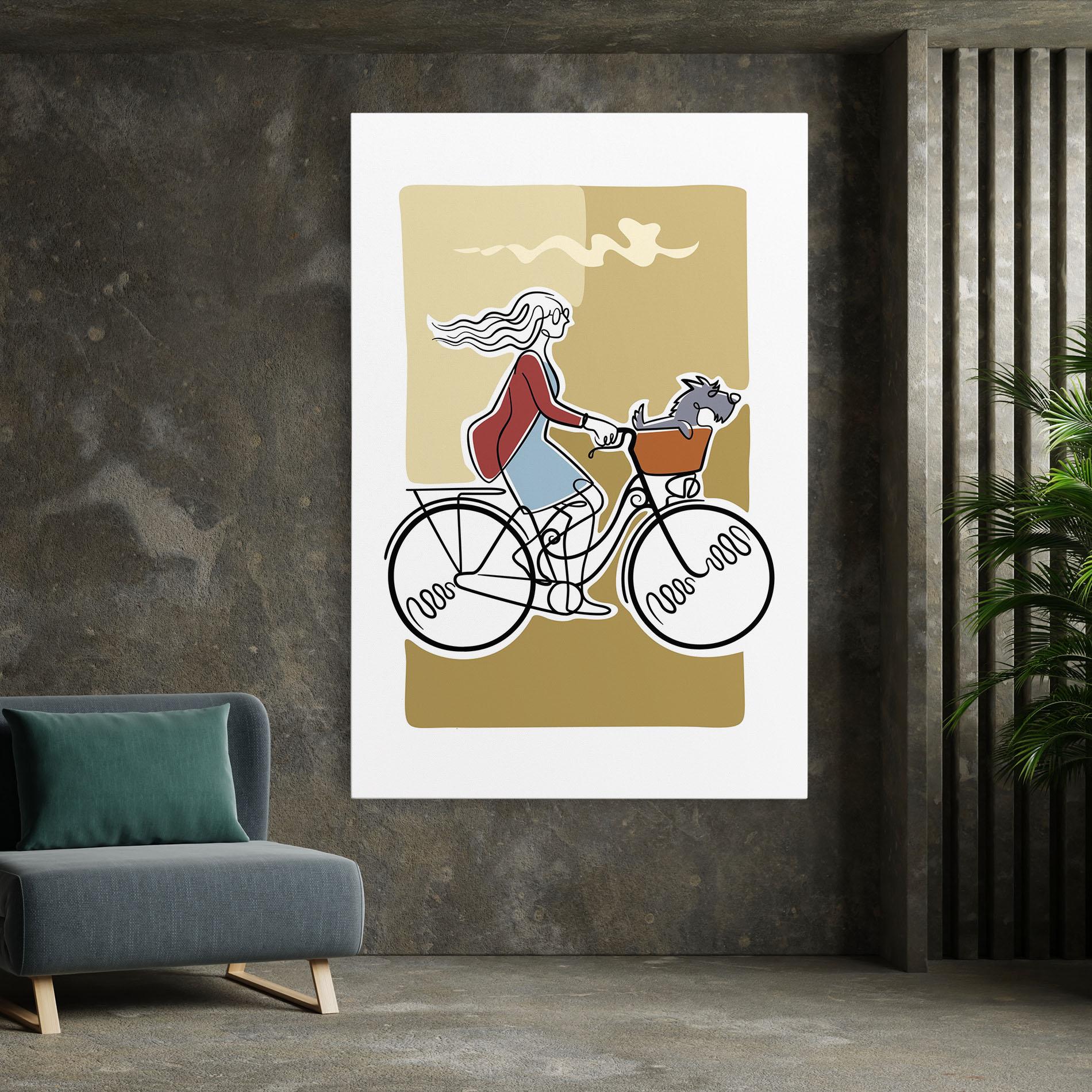 Tablou Canvas Dog On Bike mockup 7