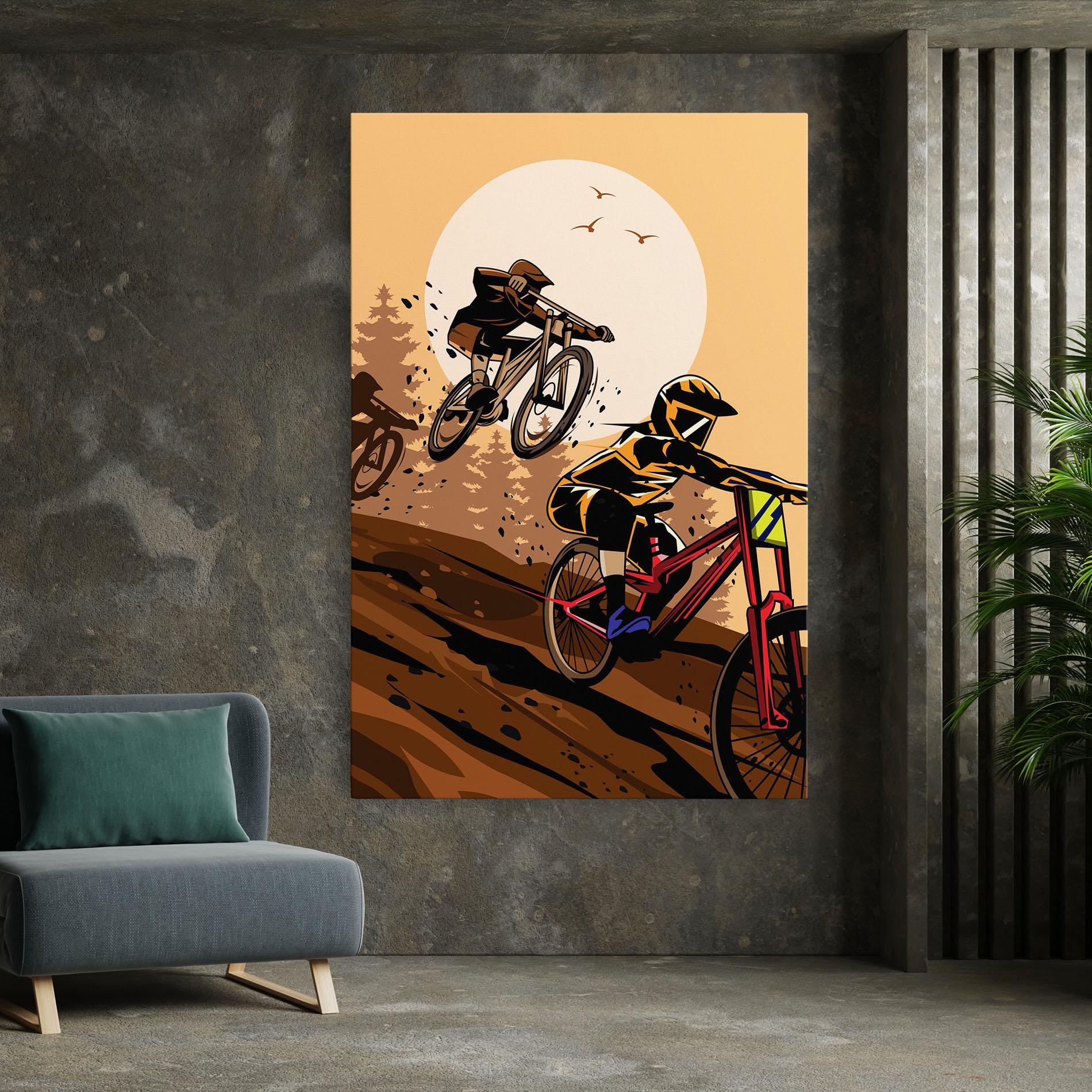 Tablou Canvas Downhill Bike mockup 7