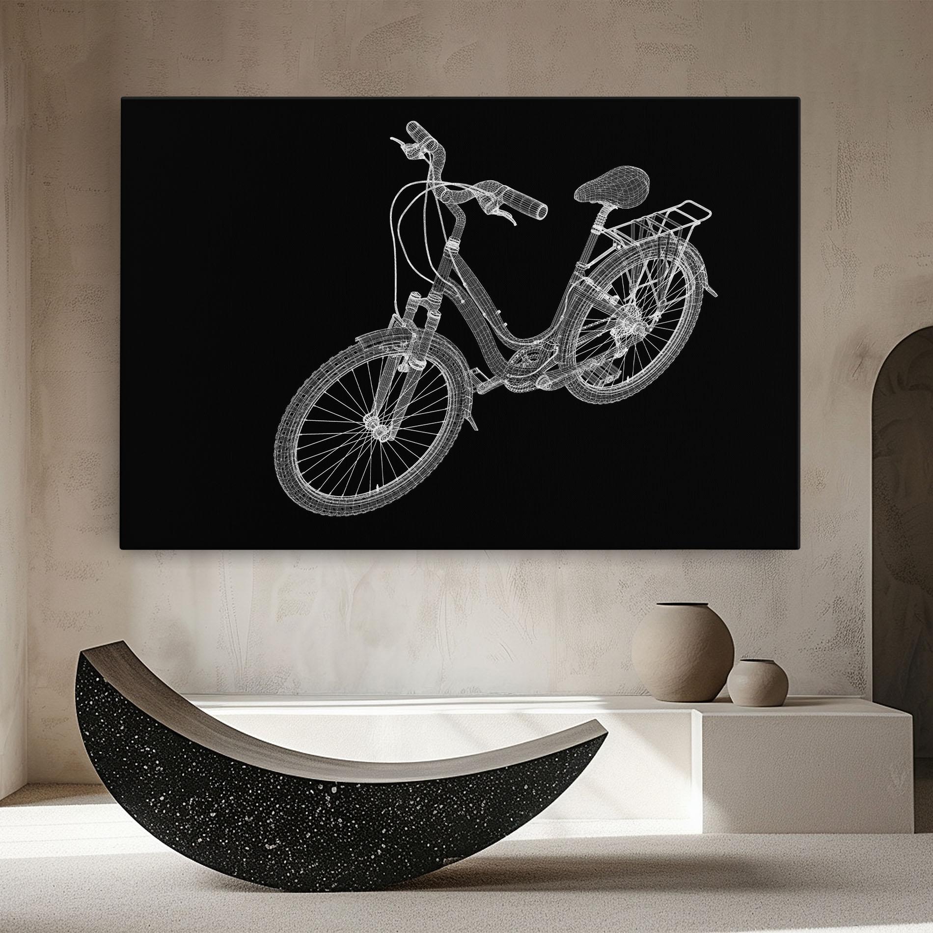 Tablou Canvas Bicycle 3d Model mockup 8