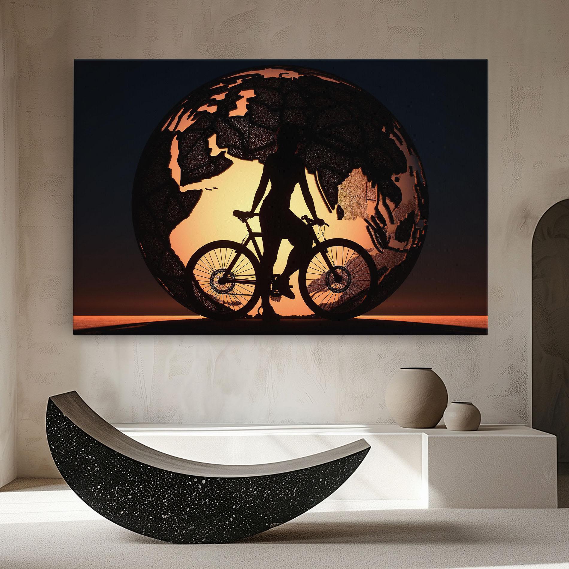 Tablou Canvas Globe Riding World mockup 8