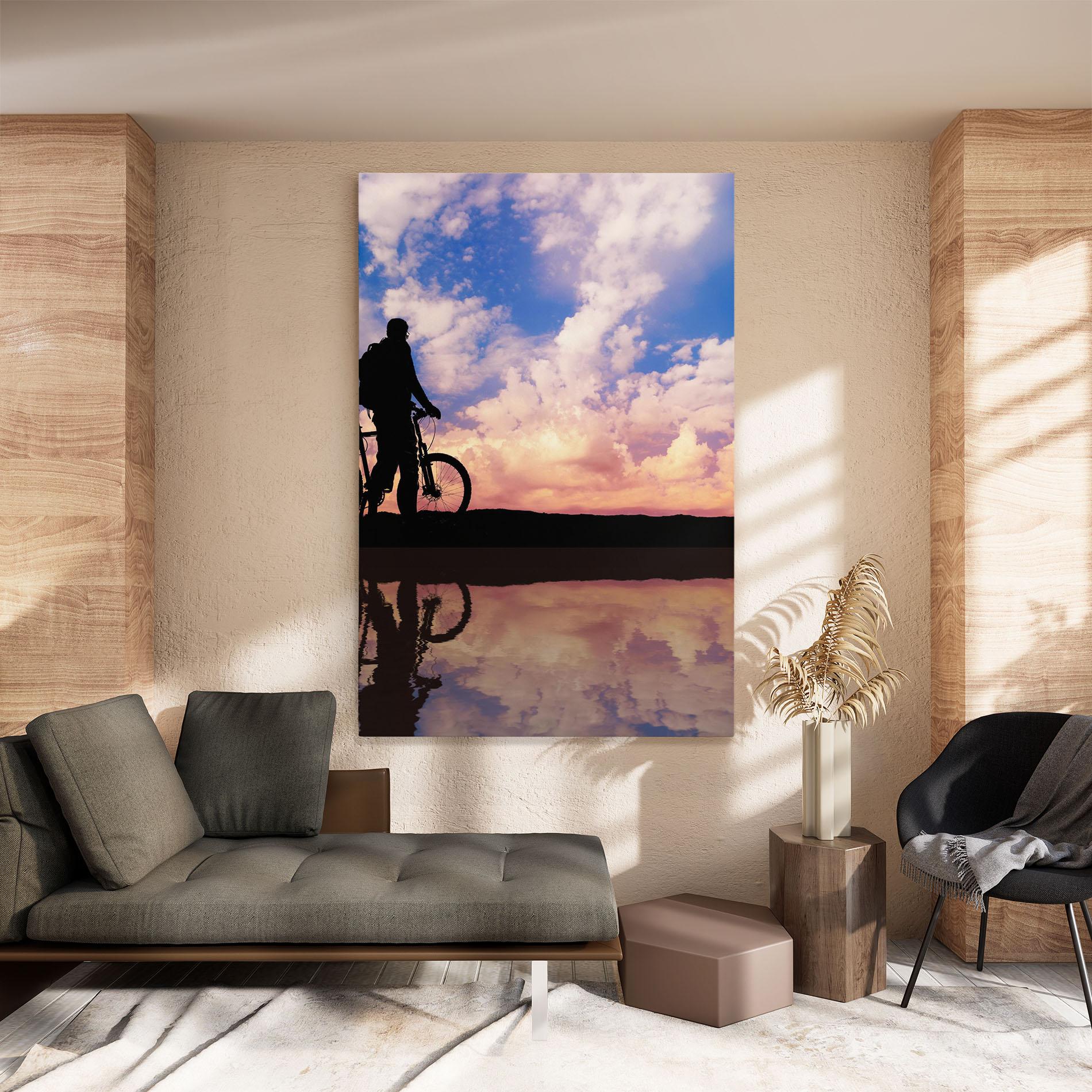 Tablou Canvas Bike Sunset mockup 8