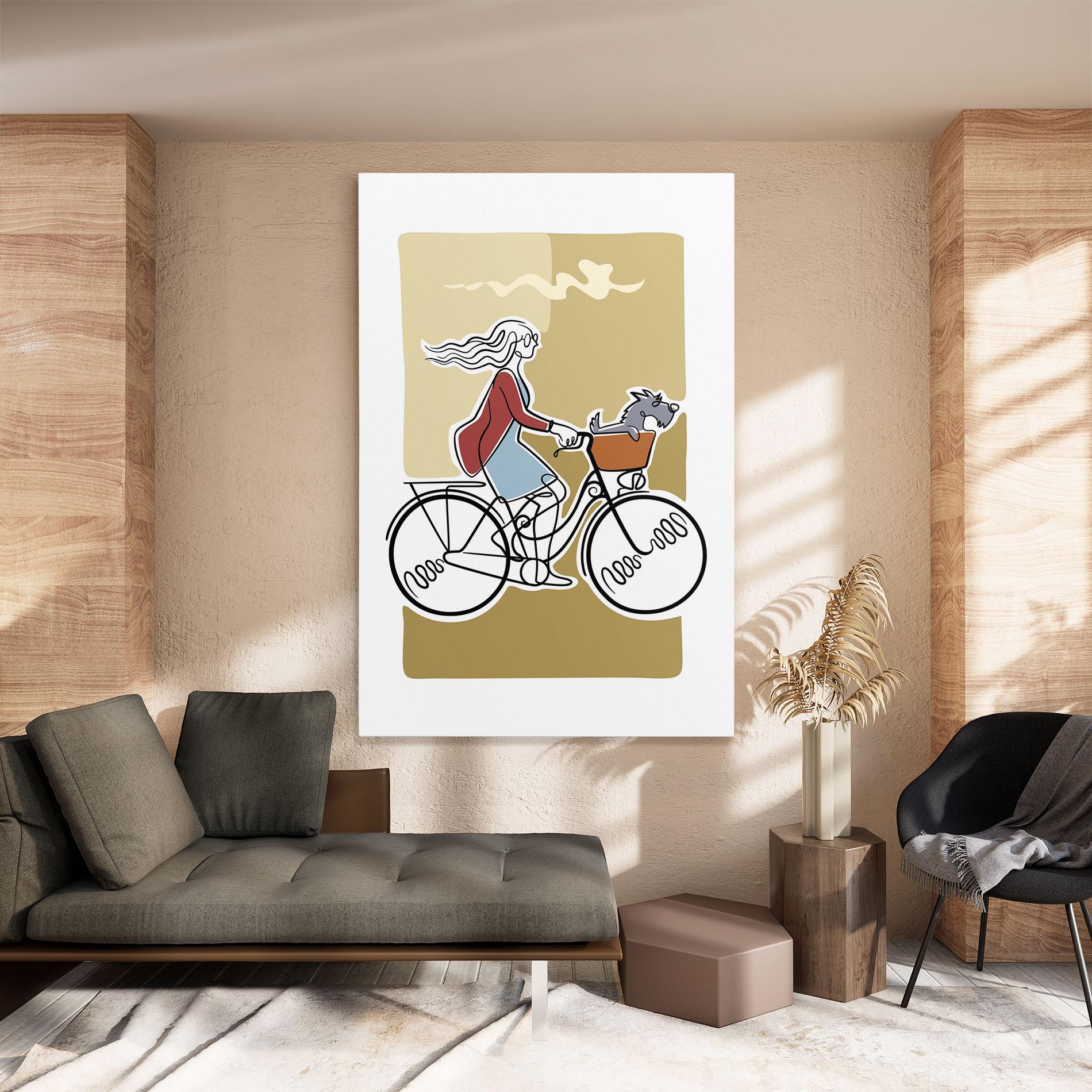 Tablou Canvas Dog On Bike mockup 8