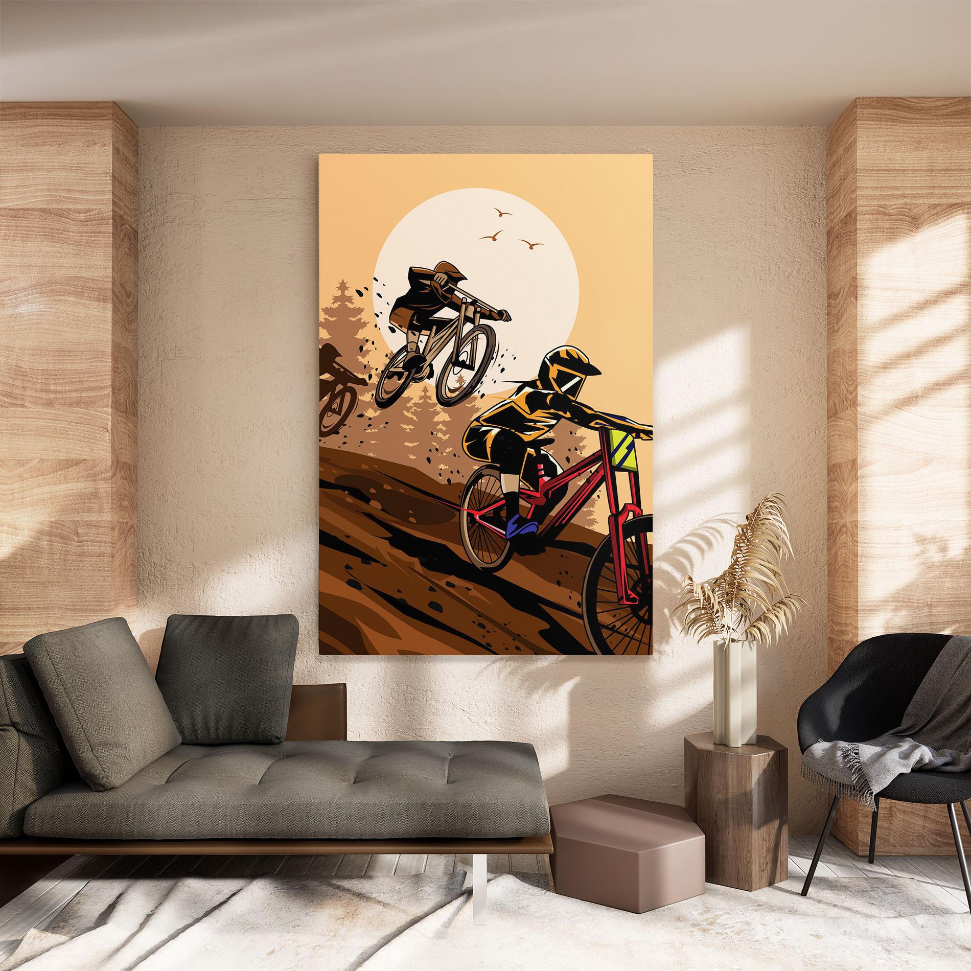 Tablou Canvas Downhill Bike mockup 8