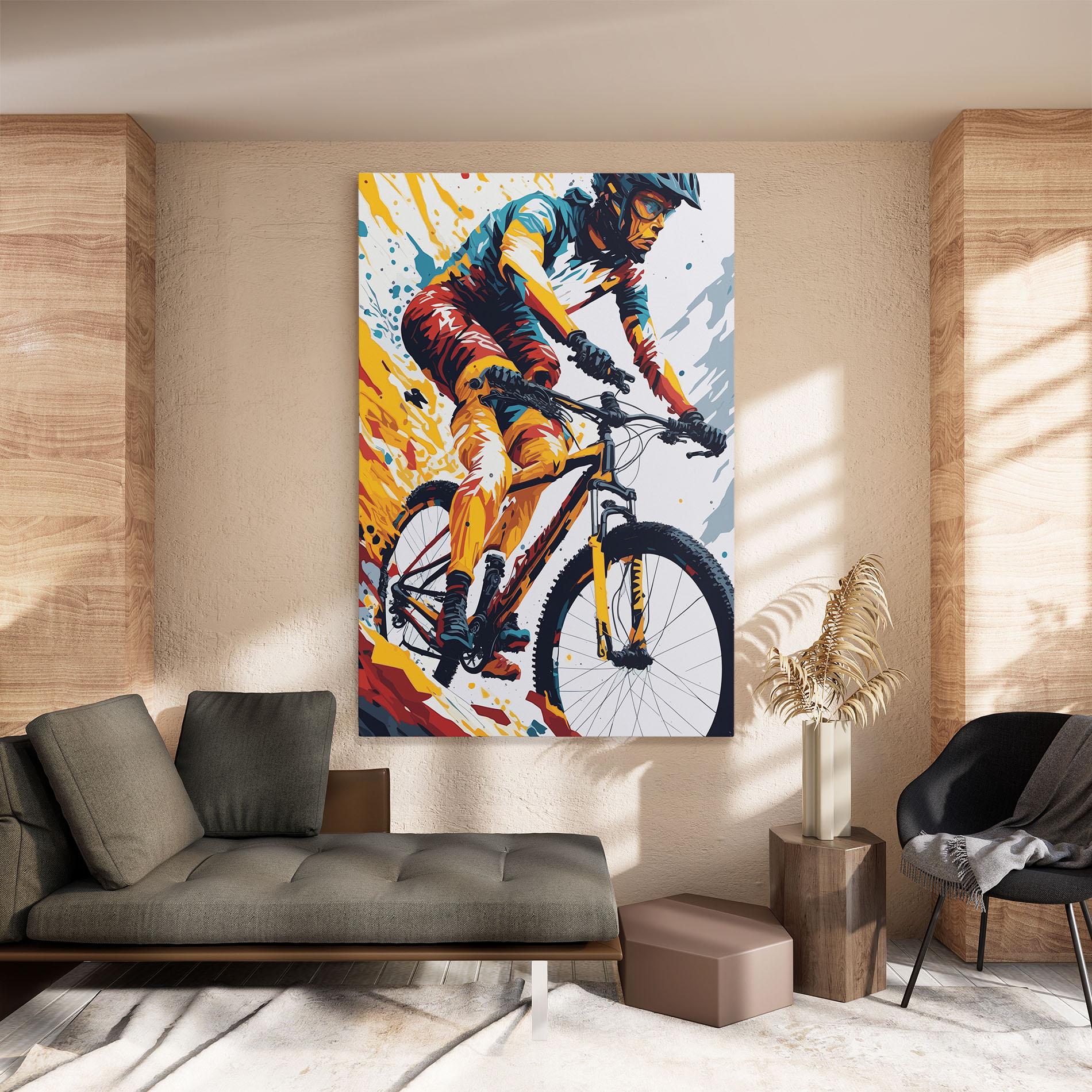 Tablou Canvas Yellow Bike Art mockup 8