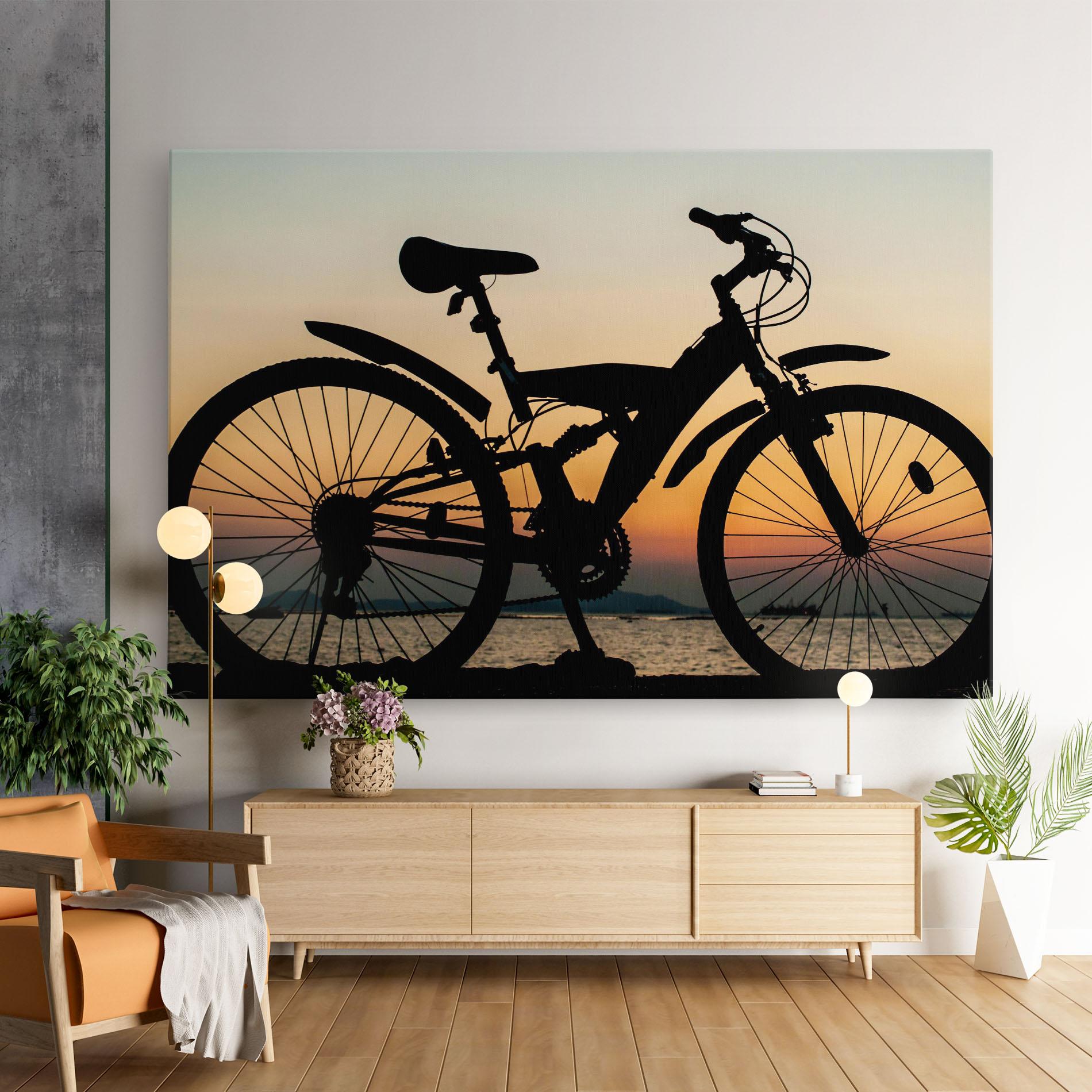 Tablou Canvas Beautiful Mtb Shilouette mockup 9