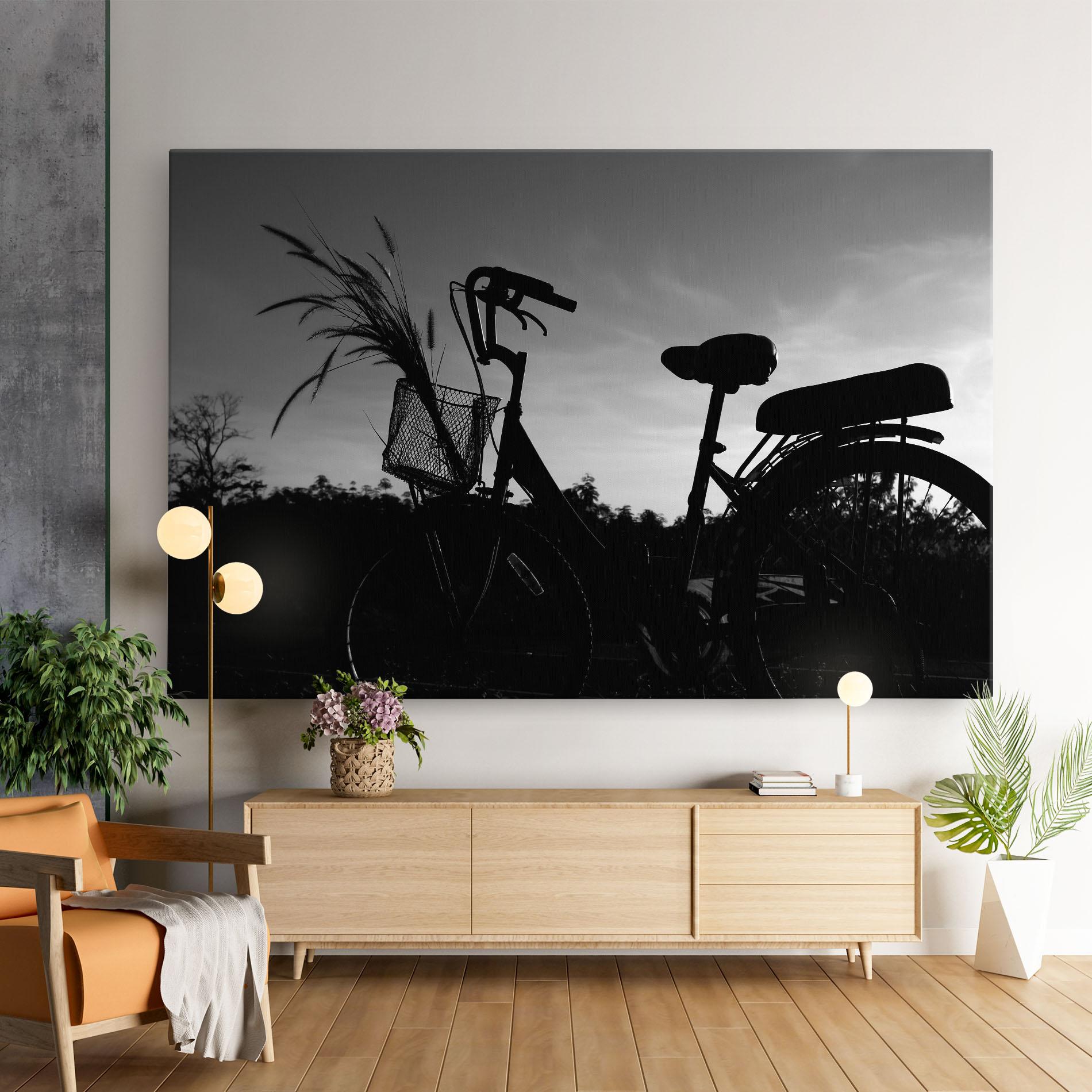 Tablou Canvas Black Bike Shilouette mockup 9