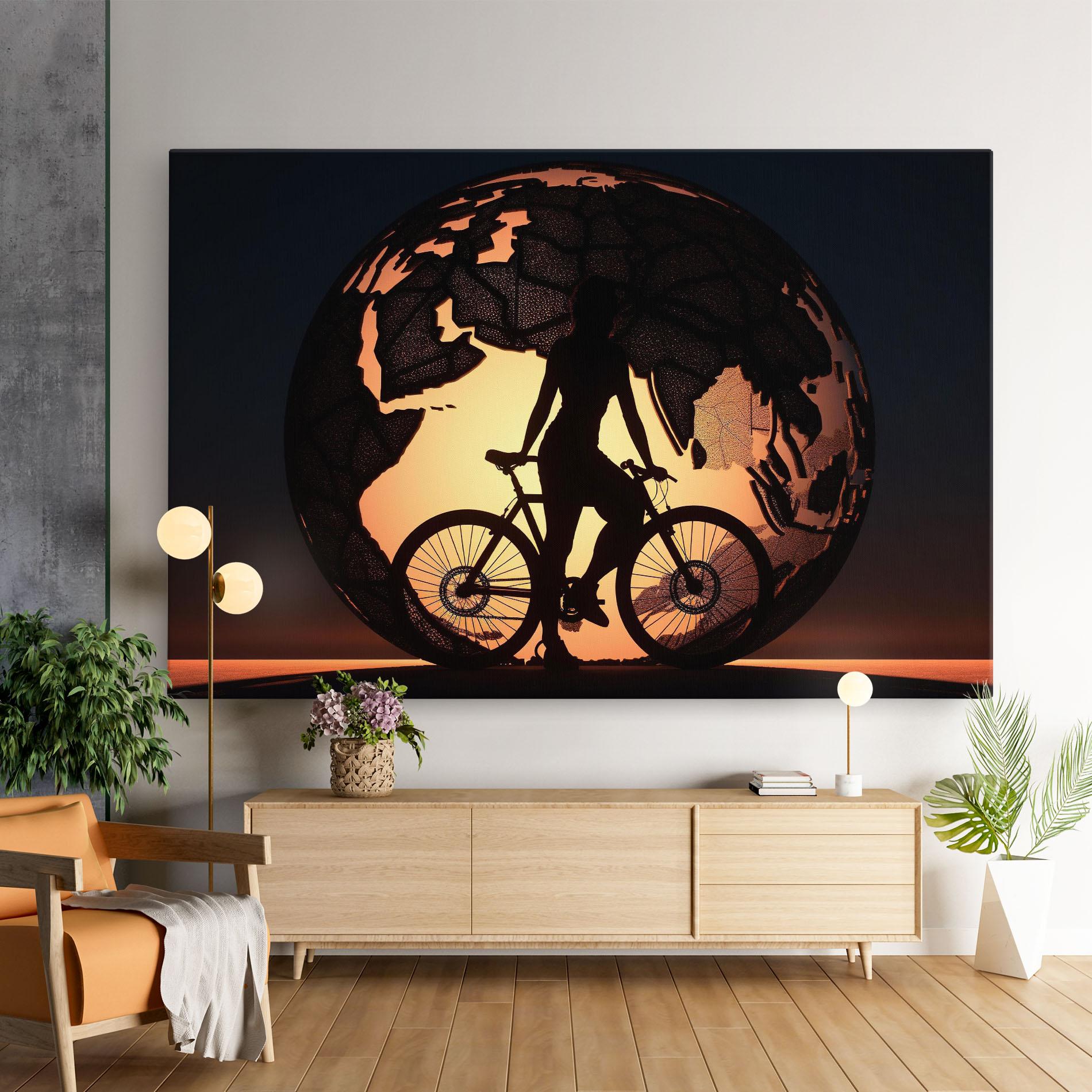 Tablou Canvas Globe Riding World mockup 9