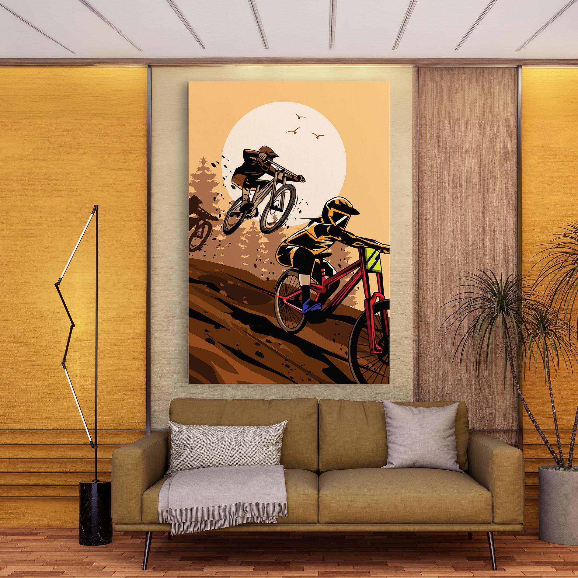 Tablou Canvas Downhill Bike mockup 9