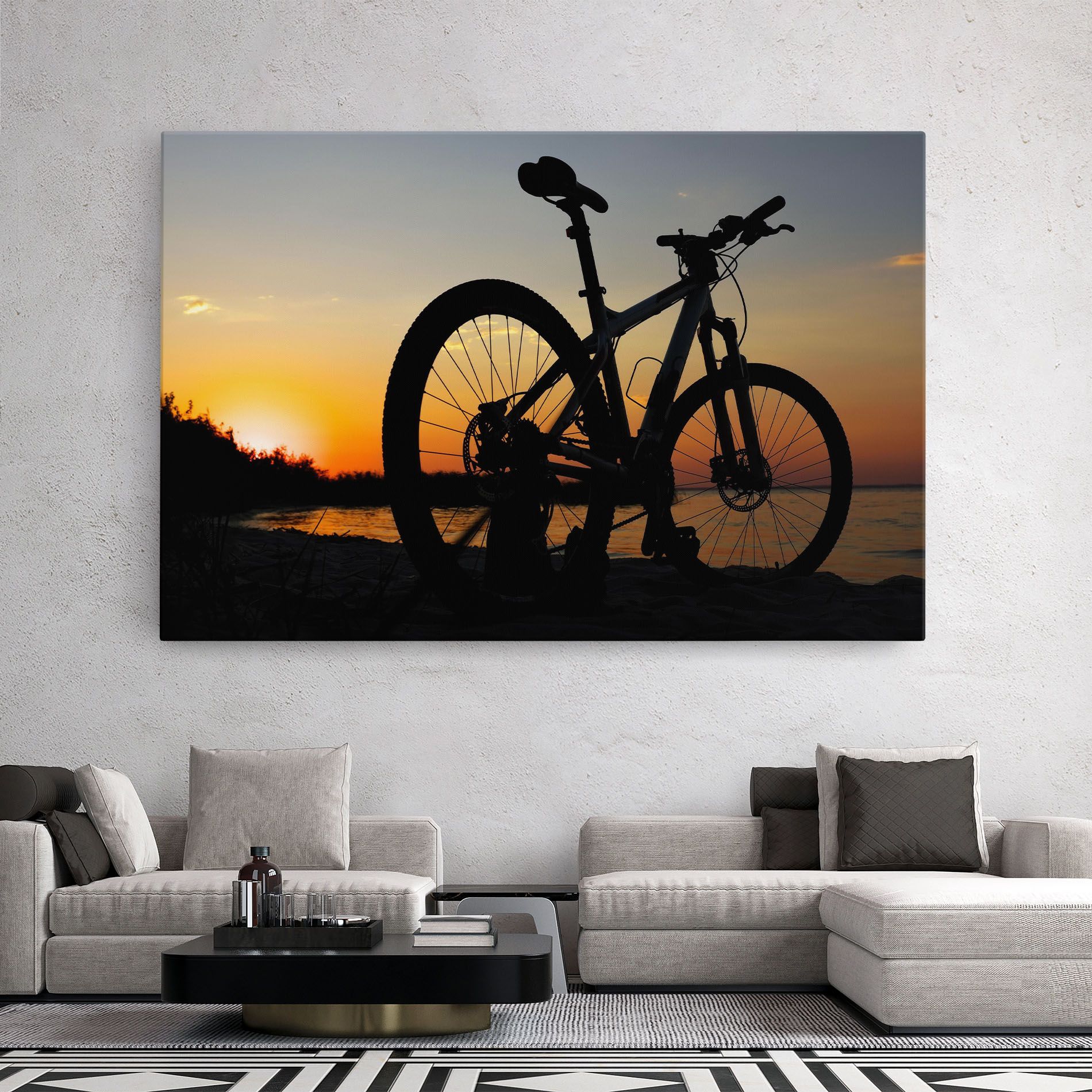 Beach Bike Silhouette mockup 2