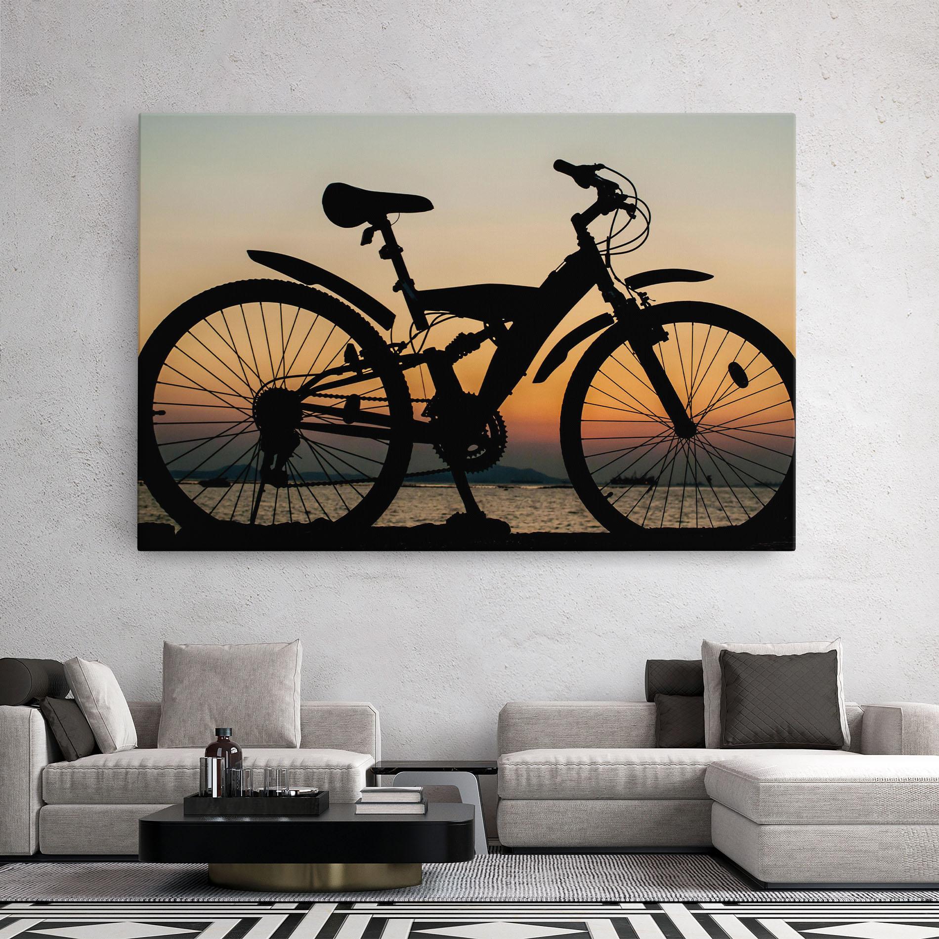 Tablou Canvas Beautiful Mtb Shilouette mockup 2