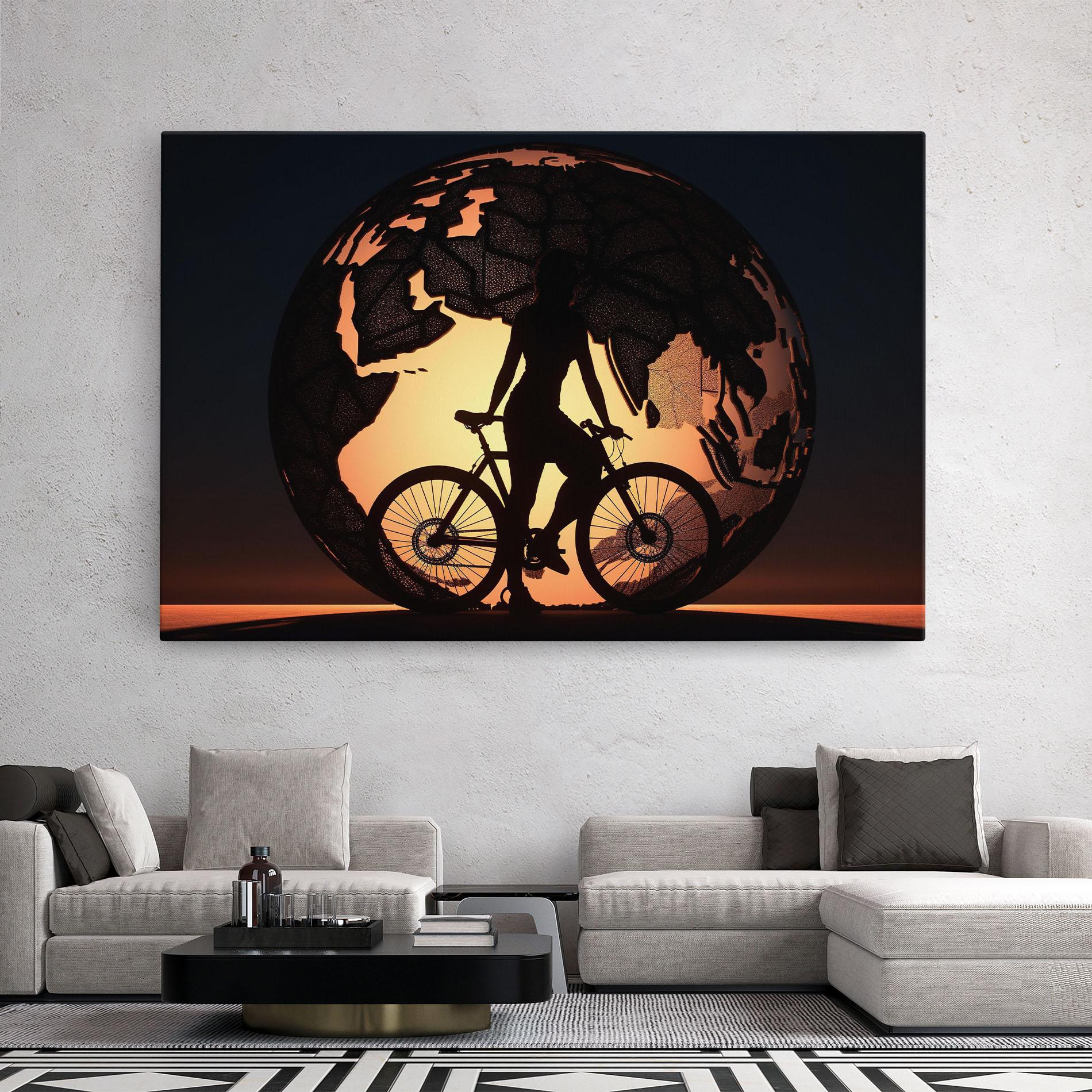 Tablou Canvas Globe Riding World mockup 2
