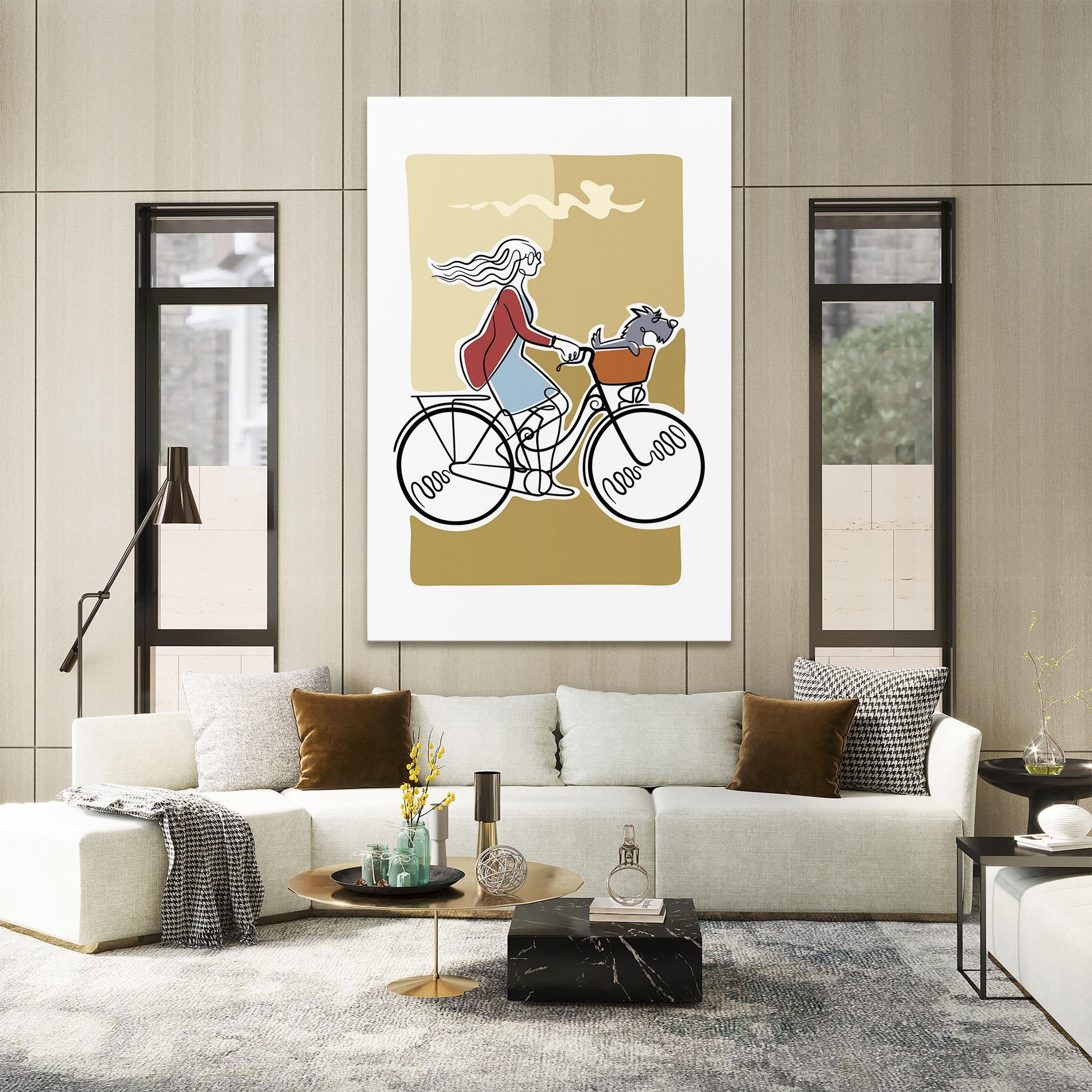 Tablou Canvas Dog On Bike mockup 2