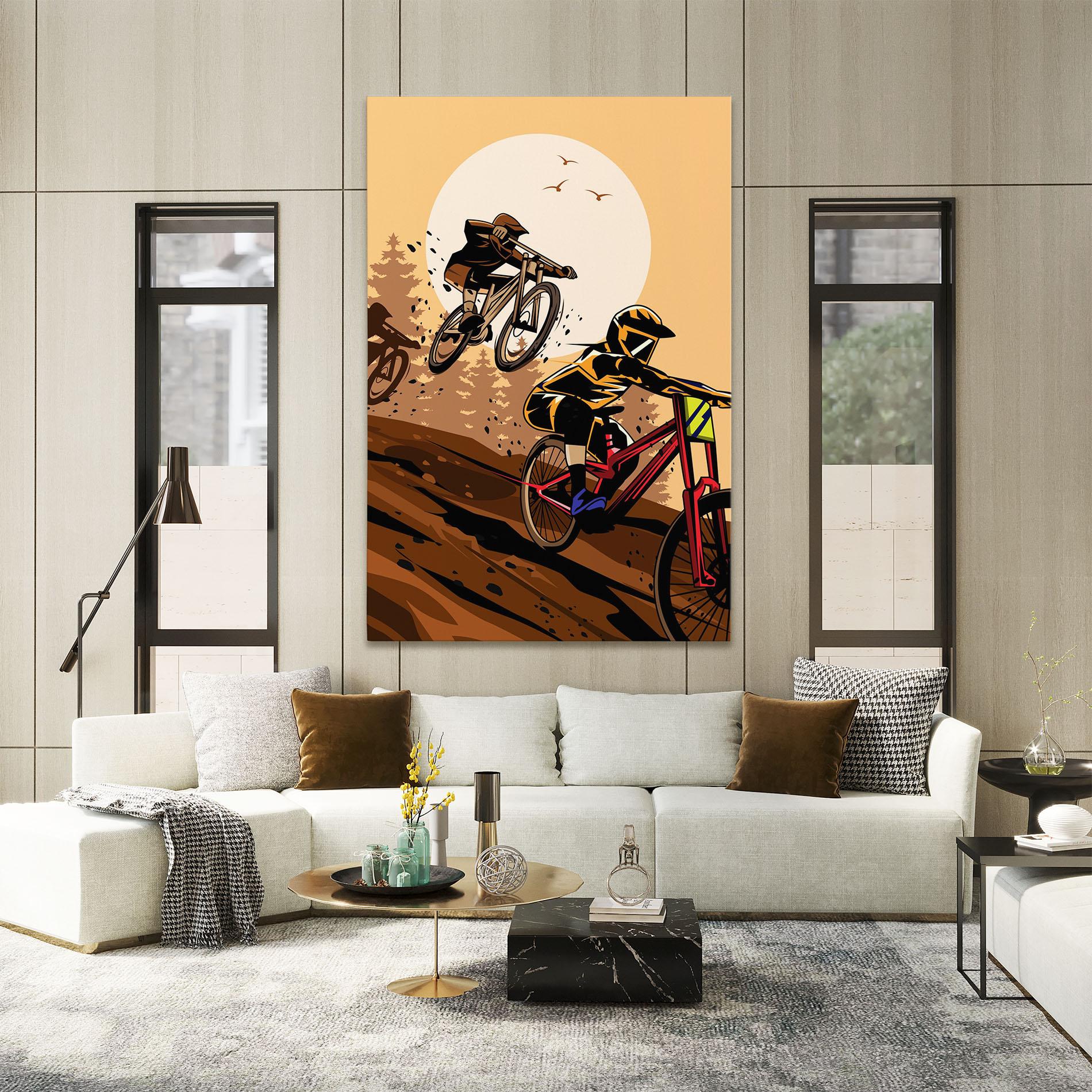 Tablou Canvas Downhill Bike mockup 2