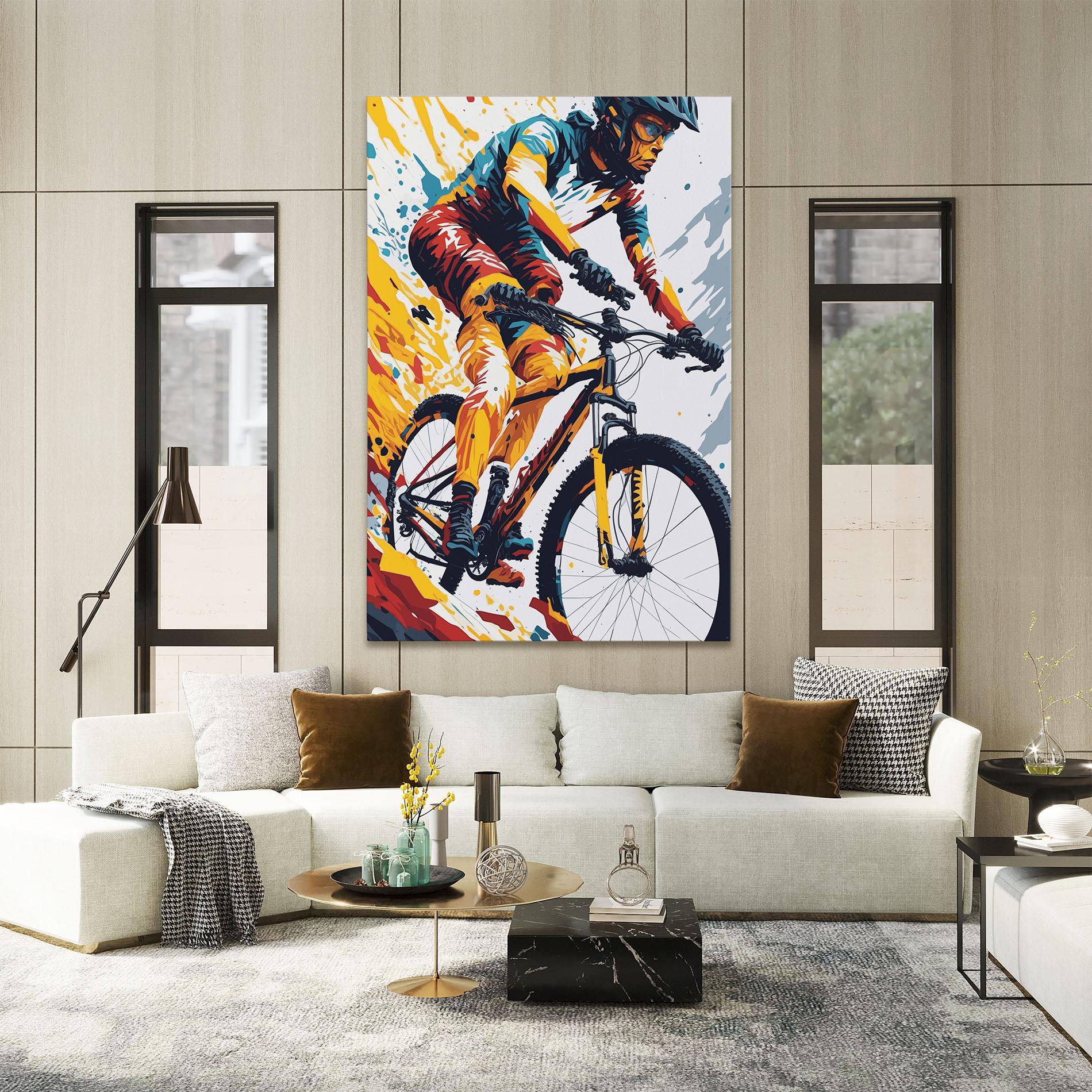 Tablou Canvas Yellow Bike Art mockup 2