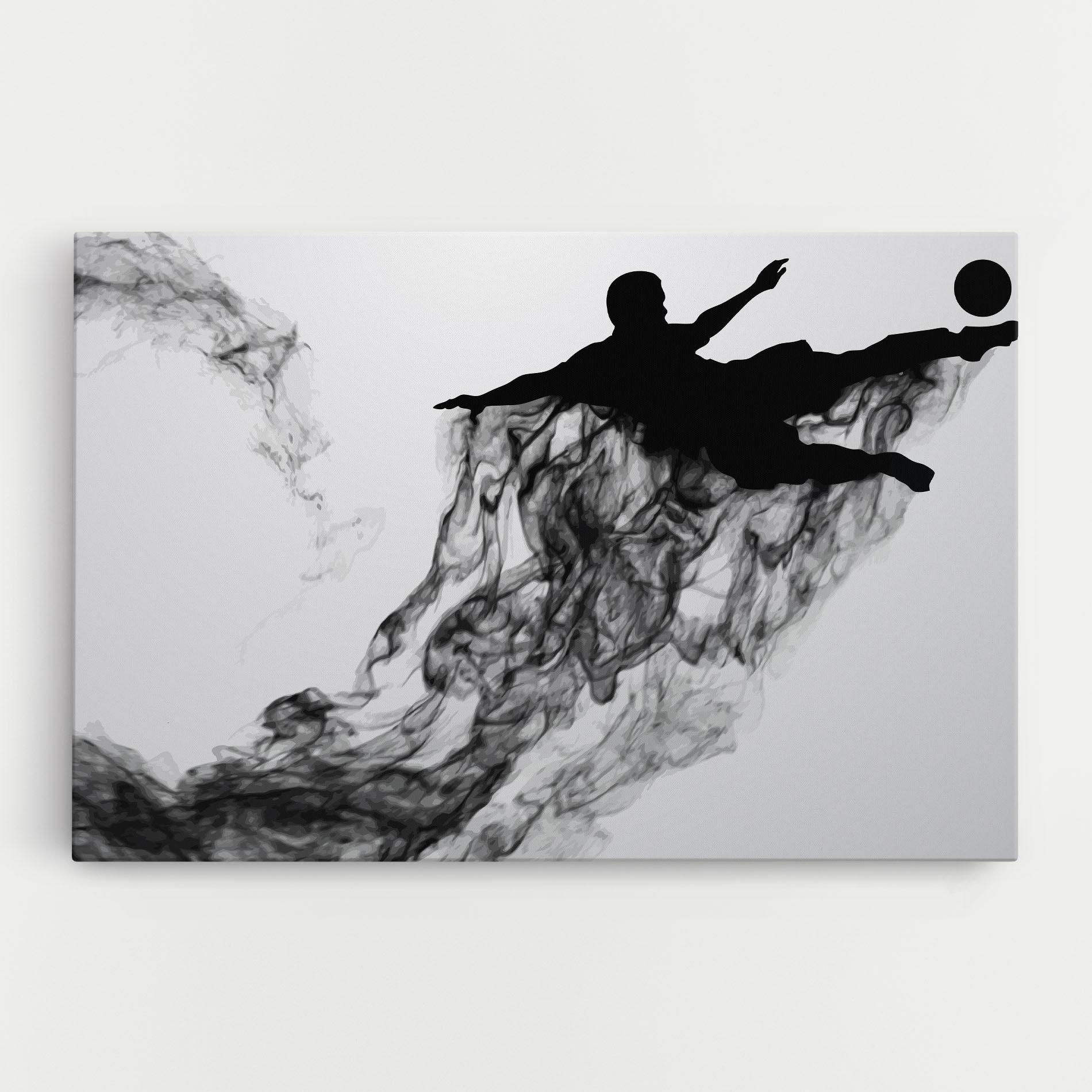 Tablou Canvas Black Smoke Football mockup 0