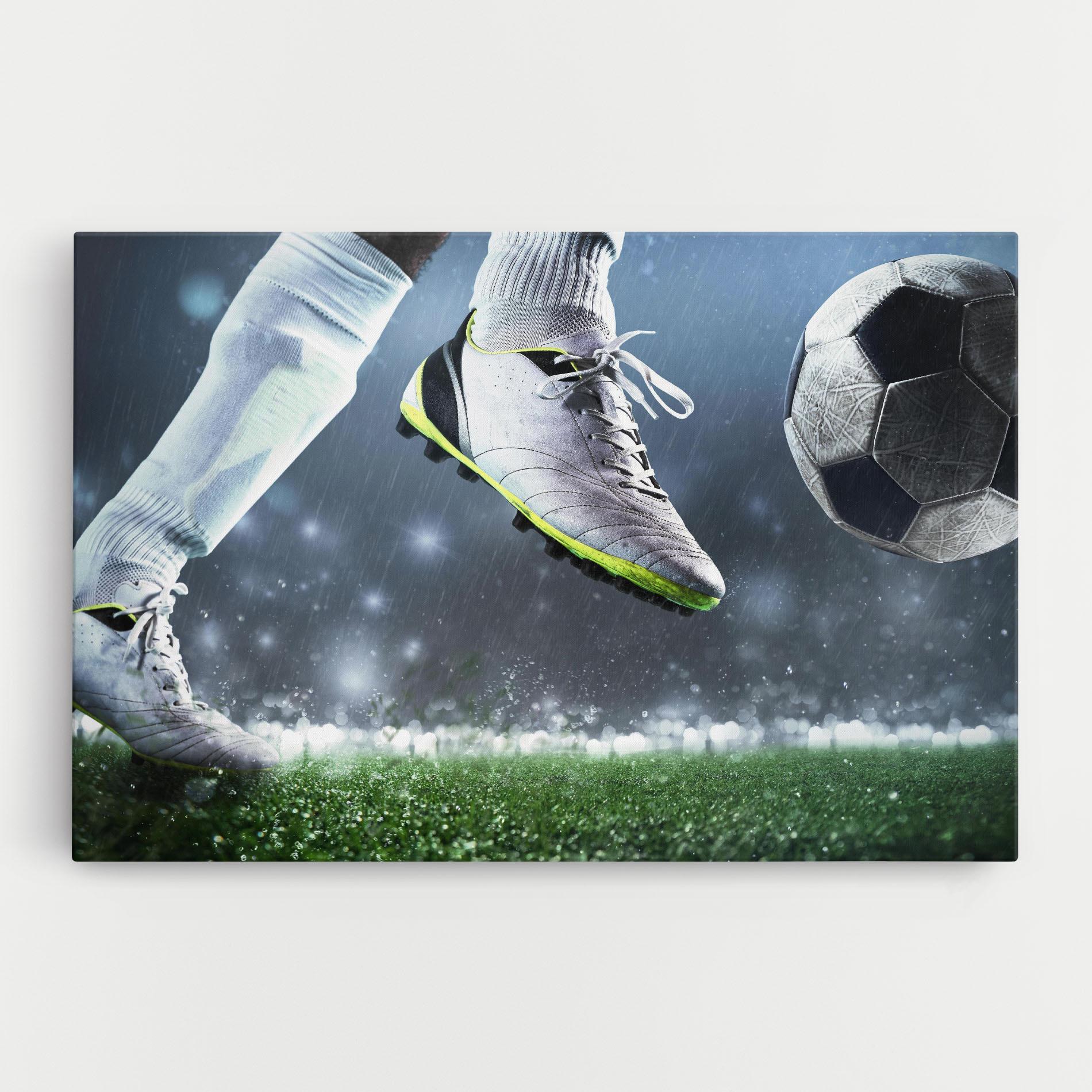Tablou Canvas Close Up Football Scene mockup 0
