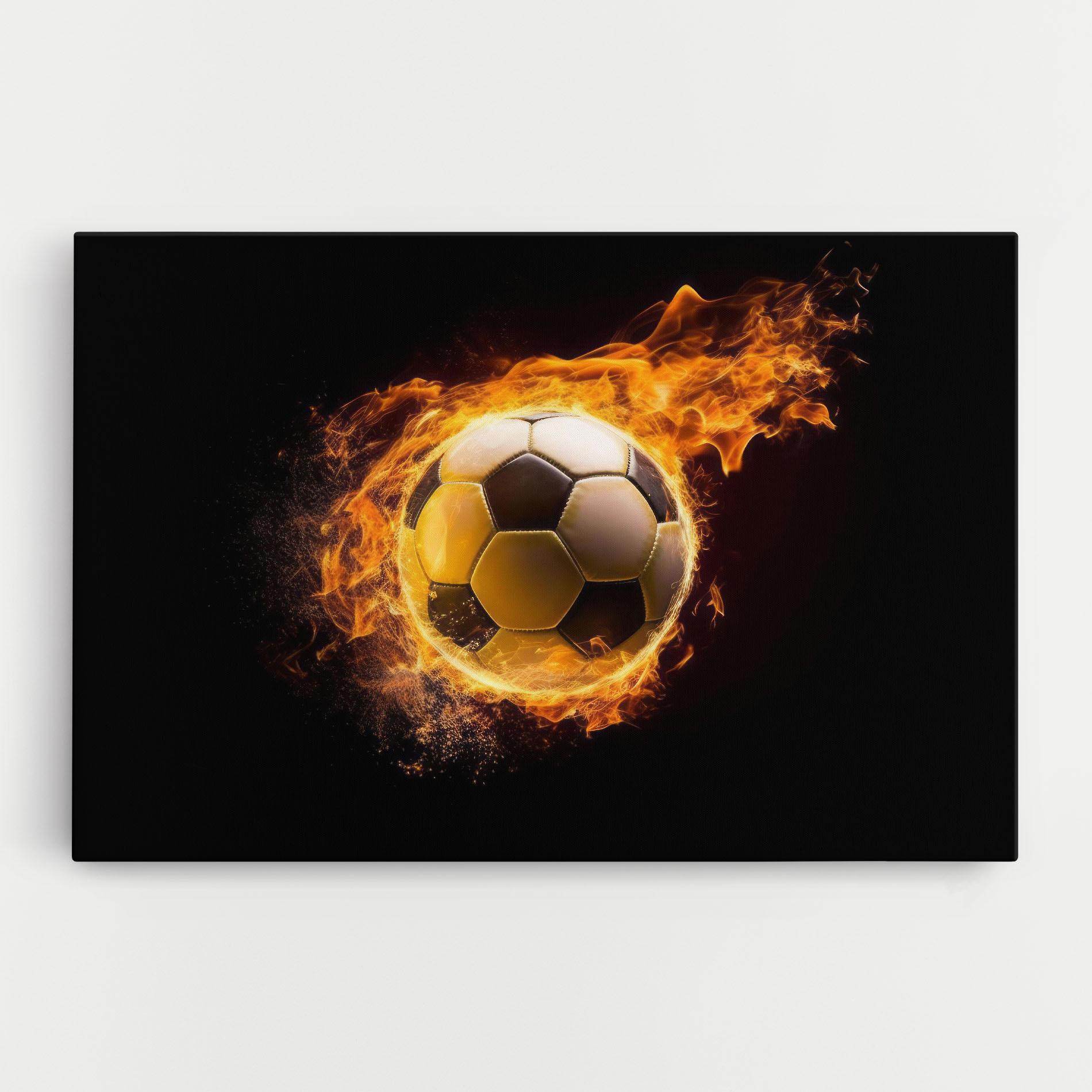 Tablou Canvas Fire Football mockup 0