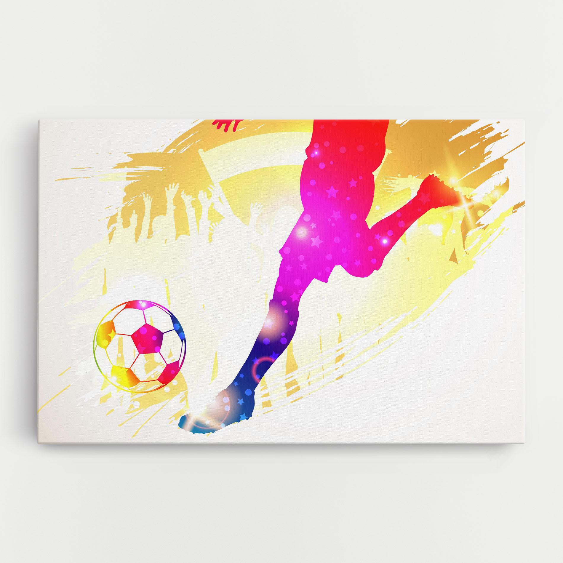 Tablou Canvas Football Gold Art mockup 0