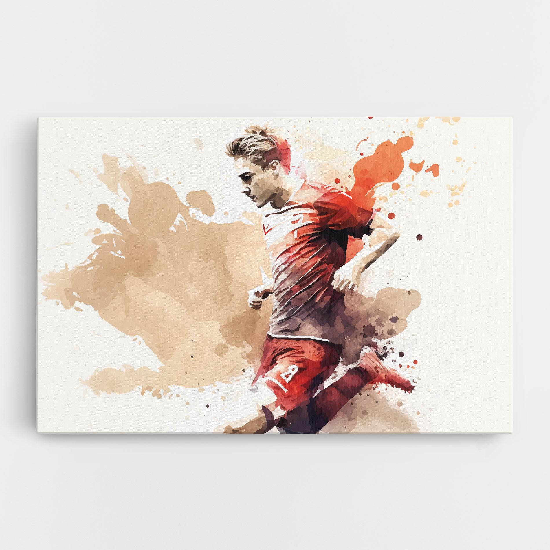 Tablou Canvas Football Red Cream mockup 0